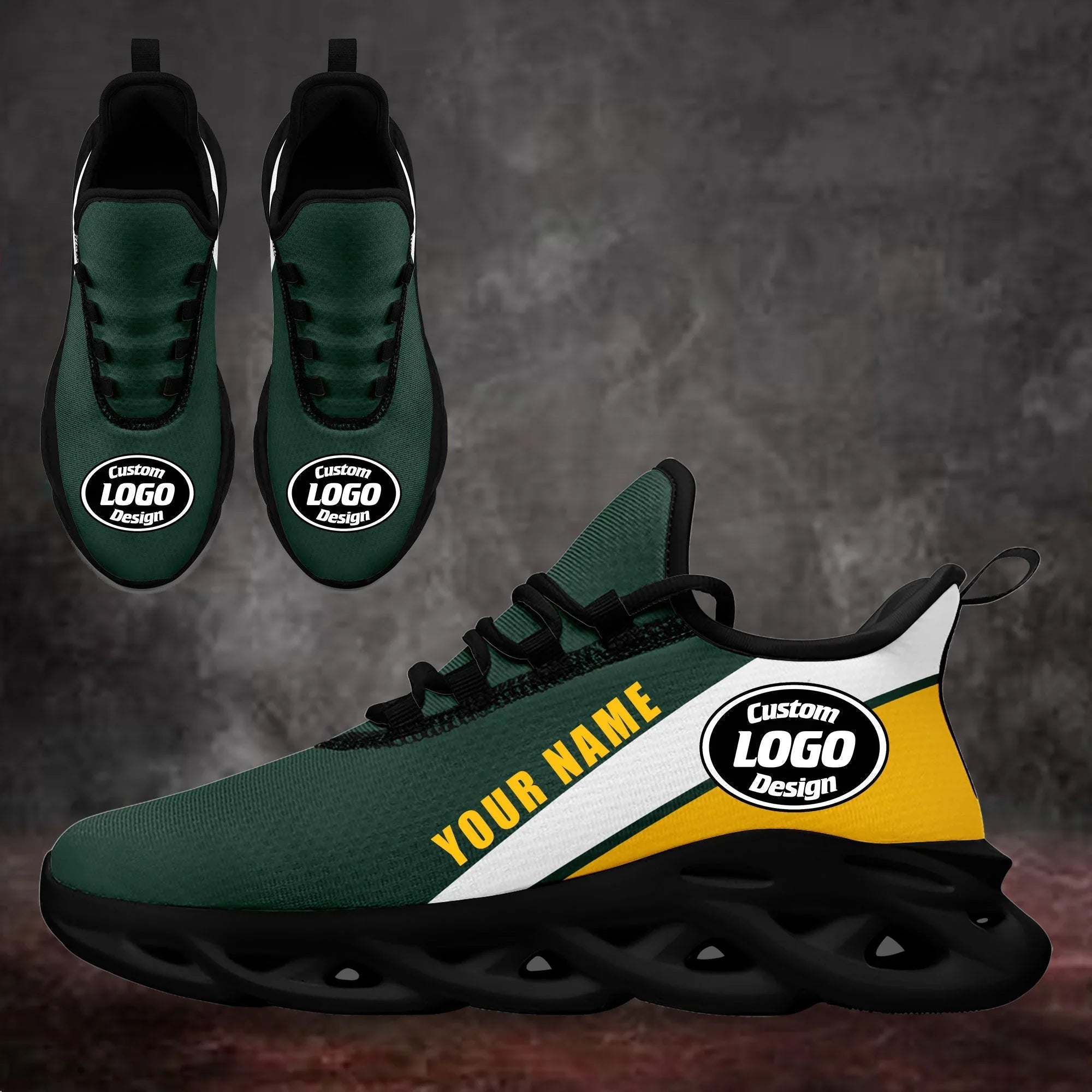 Custom Green Yellow Jersey MaxSoul Shoes and Hat Combo Offer Personalized ZH-bd0b007e-ab - Coolcustomize