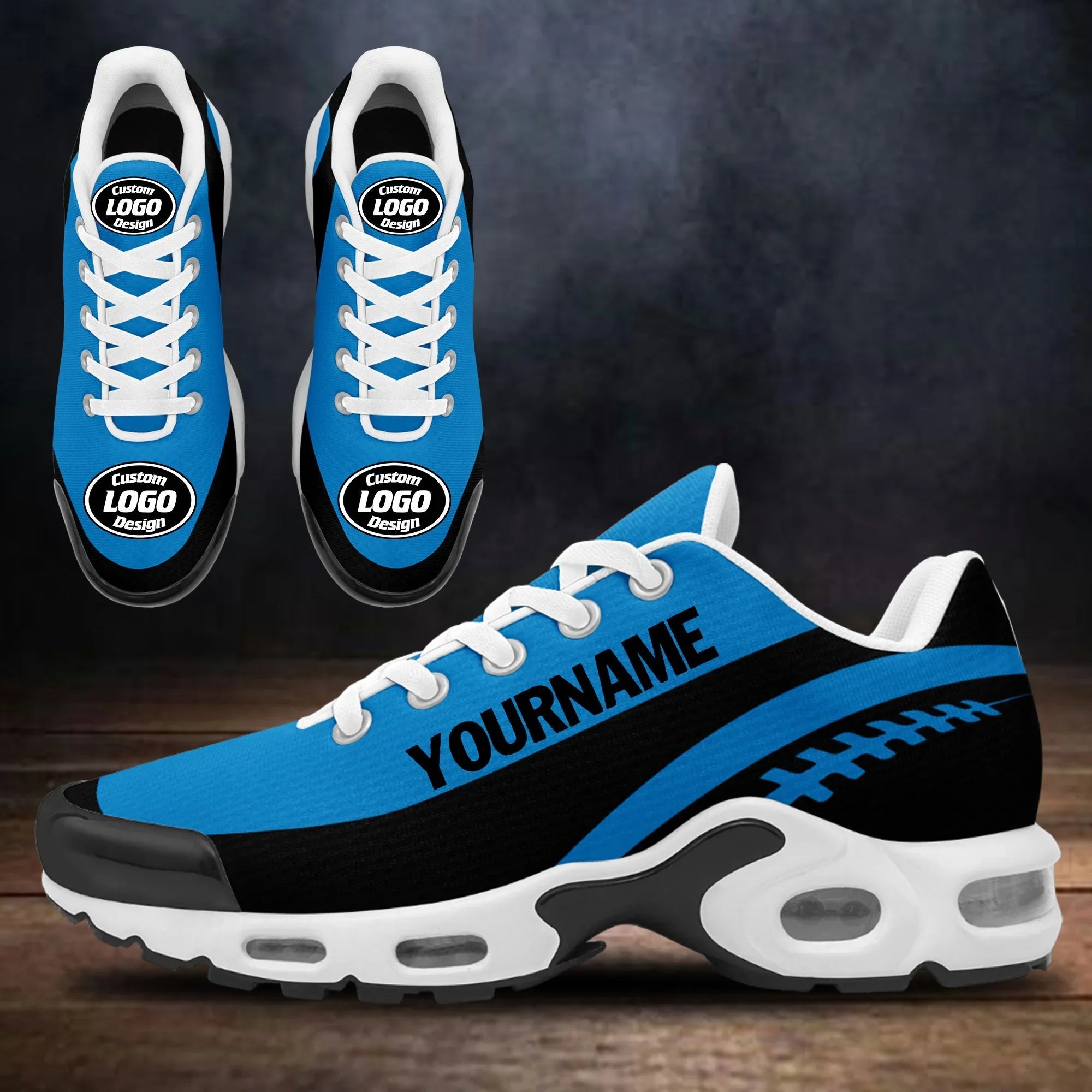 Custom Blue Black TN Shoes Personalized Sneakers TN-D020077-6 - Coolcustomize