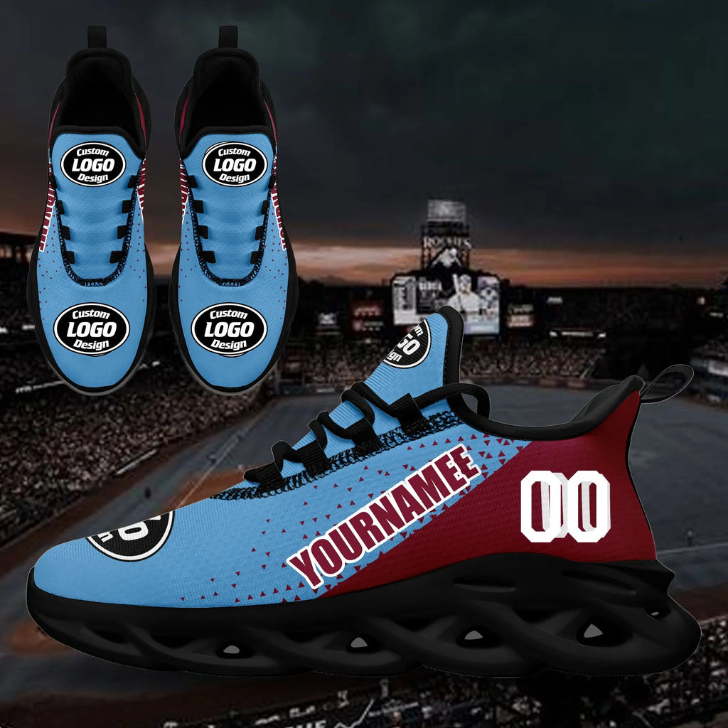 Custom Blue Red Jersey MaxSoul Shoes and Hat Combo Offer Personalized ZH-D0b009c-b - Coolcustomize