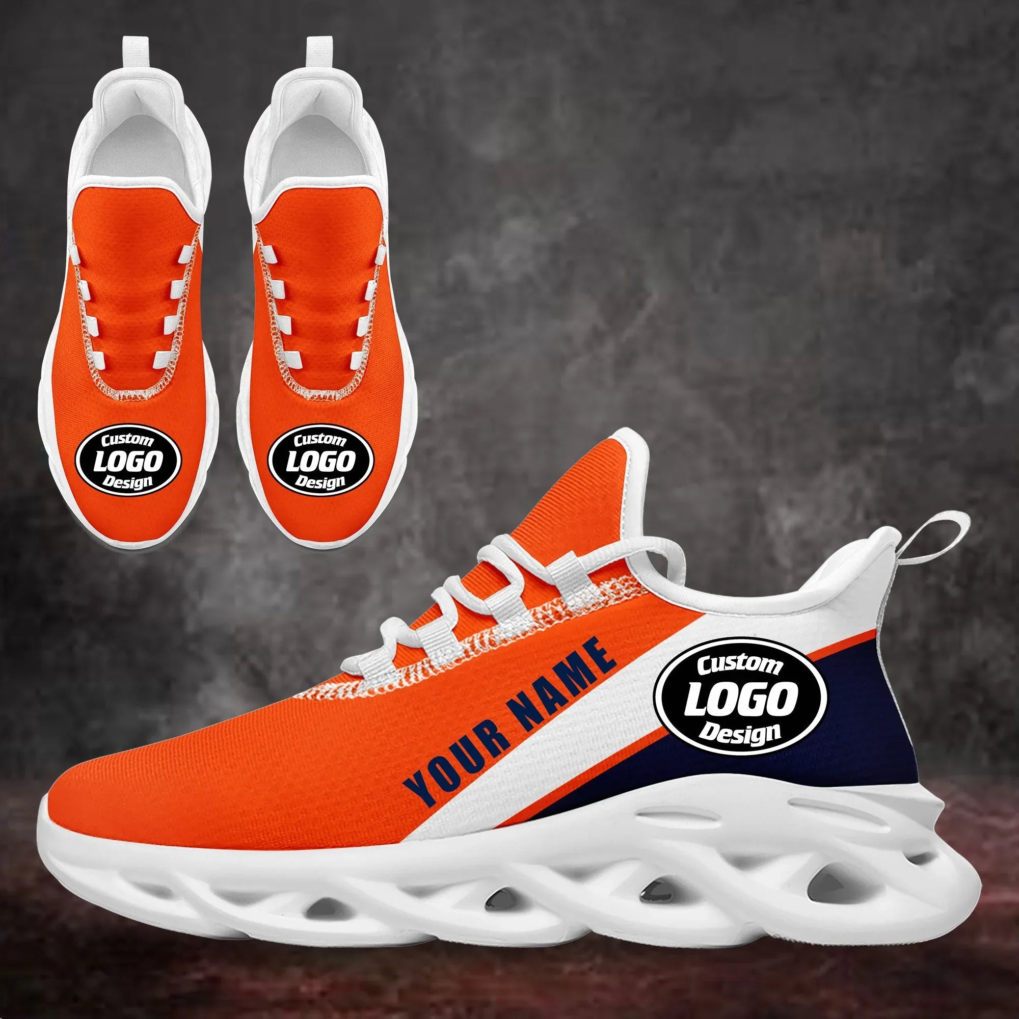 Custom Orange Blue Jersey MaxSoul Shoes and Hat Combo Offer Personalized ZH-bd0b007e-ae - Coolcustomize