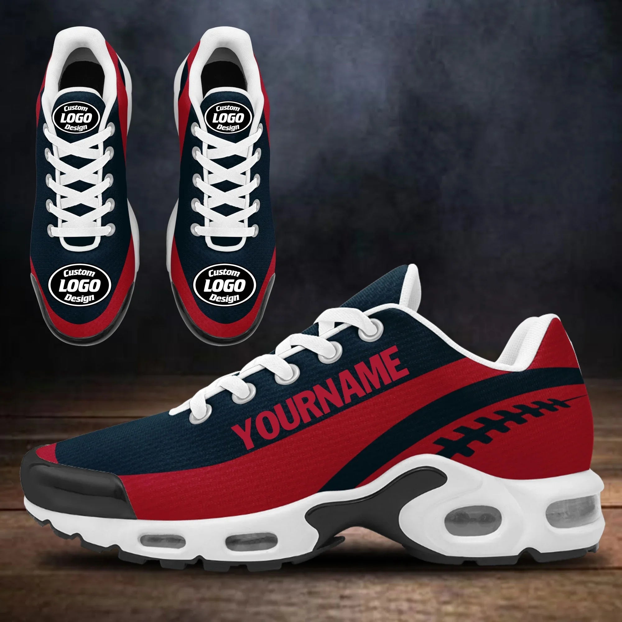 Custom Black Red TN Shoes Personalized Sneakers TN-D020077-12 - Coolcustomize