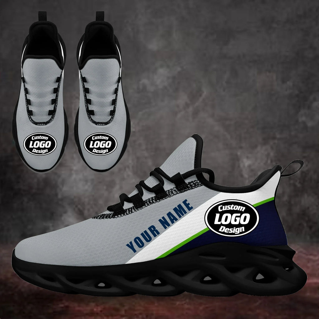 Custom Grey Blue Jersey MaxSoul Shoes and Hat Combo Offer Personalized ZH-bd0b007e-ac - Coolcustomize
