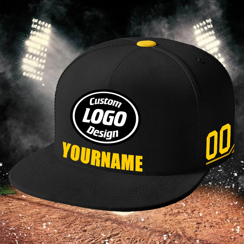 Custom Yellow Black Jersey MaxSoul Shoes and Hat Combo Offer Personalized ZH-bd0b007e-c - Coolcustomize