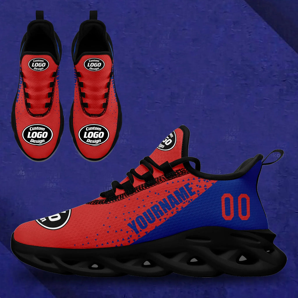 Custom Blue Red Jersey MaxSoul Shoes and Hat Combo Offer Personalized ZH-D0b008f-b - Coolcustomize