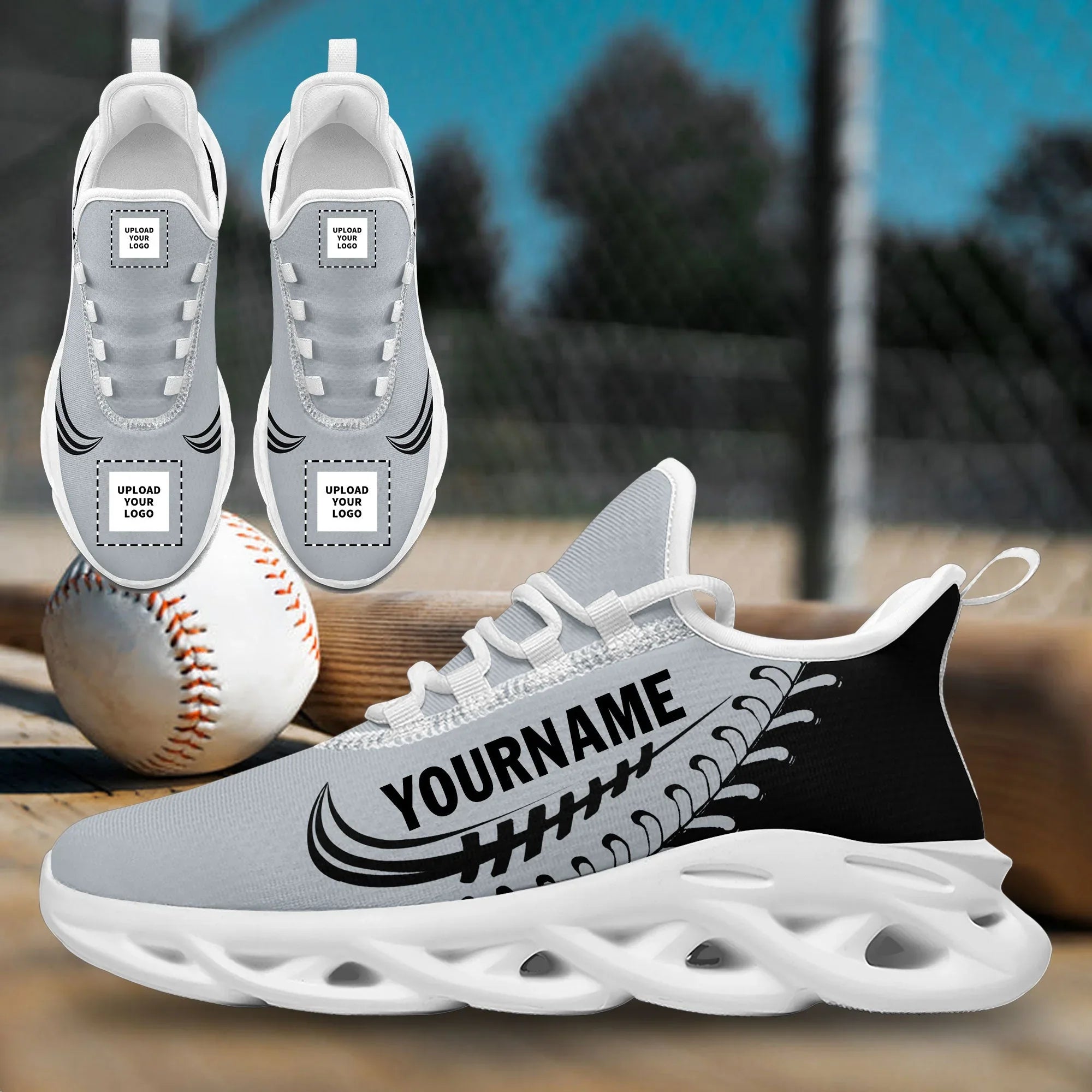 Custom Grey Jersey MaxSoul Shoes and Hat Combo Offer Personalized ZH-bd0b00e0-d - Coolcustomize