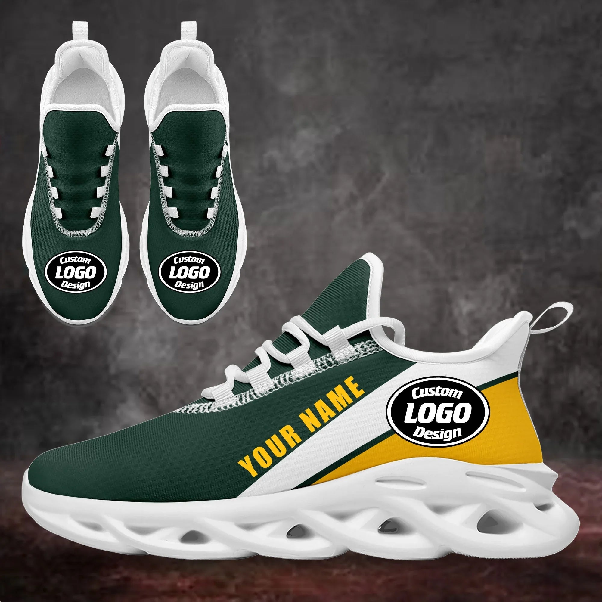 Custom Green Yellow Jersey MaxSoul Shoes and Hat Combo Offer Personalized ZH-bd0b007e-ab - Coolcustomize