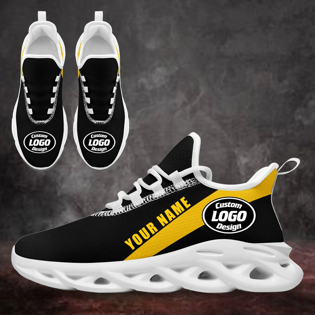 Custom Yellow Black Jersey MaxSoul Shoes and Hat Combo Offer Personalized ZH-bd0b007e-c - Coolcustomize