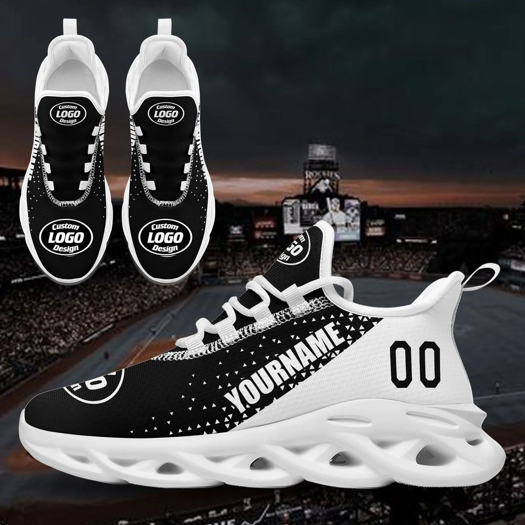 Custom Black White Jersey MaxSoul Shoes and Hat Combo Offer Personalized ZH-D0b0089-b - Coolcustomize