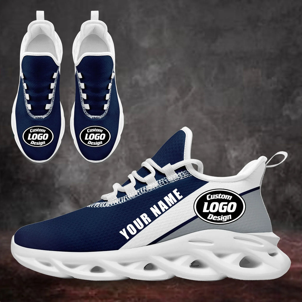 Custom Blue Grey Jersey MaxSoul Shoes and Hat Combo Offer Personalized ZH-bd0b007e-ad - Coolcustomize