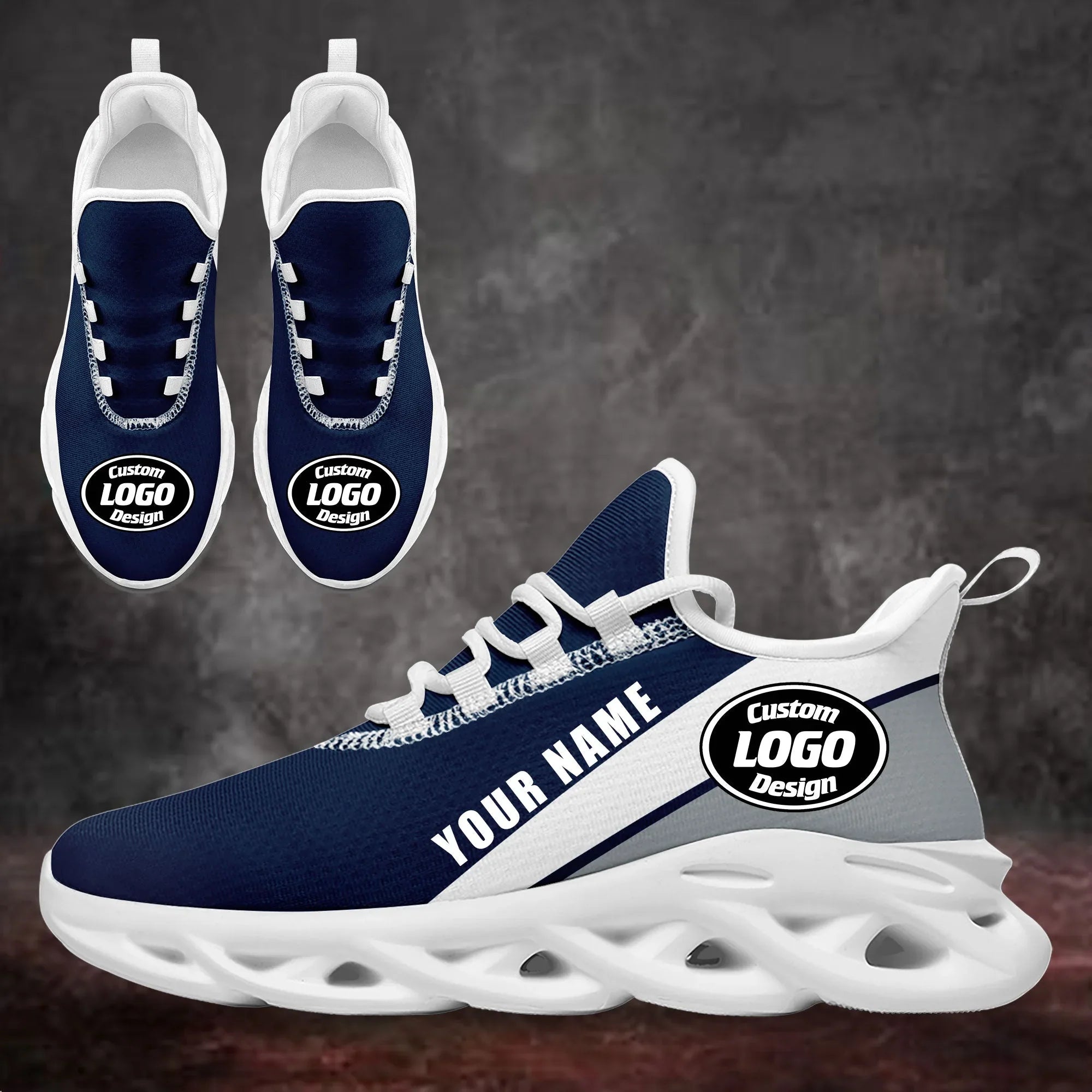 Custom Blue Grey Jersey MaxSoul Shoes and Hat Combo Offer Personalized ZH-bd0b007e-ad - Coolcustomize