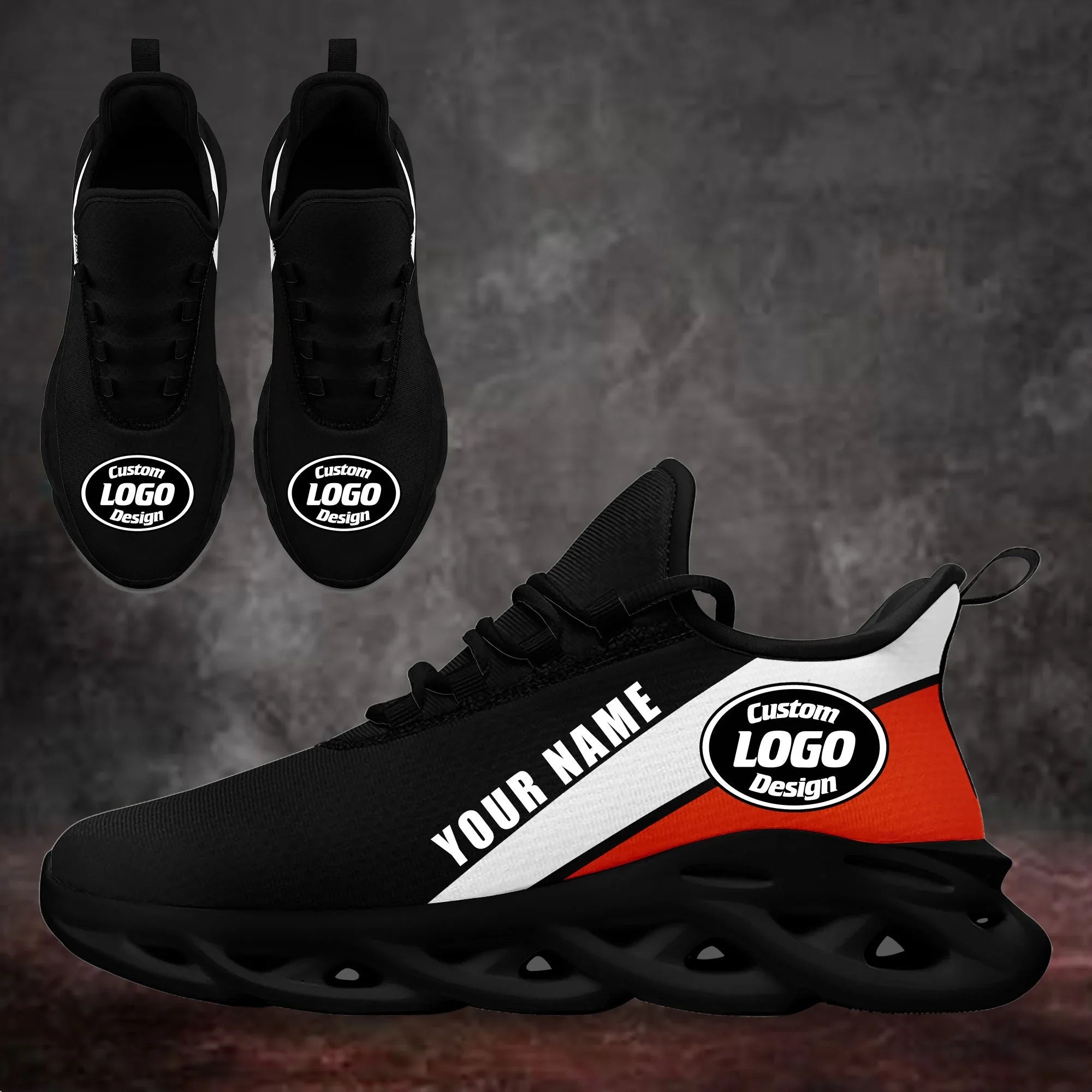 Custom Black Orange Jersey MaxSoul Shoes and Hat Combo Offer Personalized ZH-bd0b007e-a - Coolcustomize