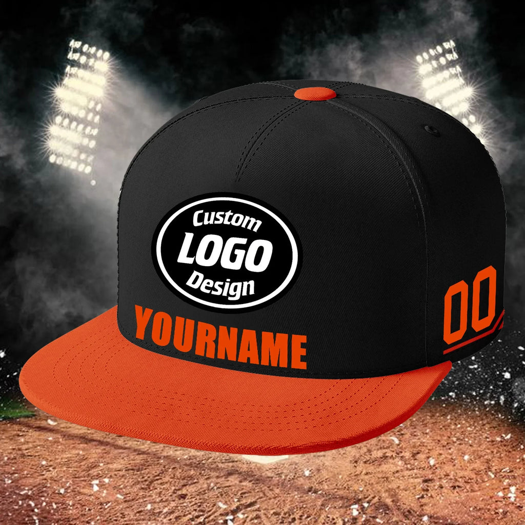 Custom Black Orange Jersey MaxSoul Shoes and Hat Combo Offer Personalized ZH-bd0b007e-a - Coolcustomize