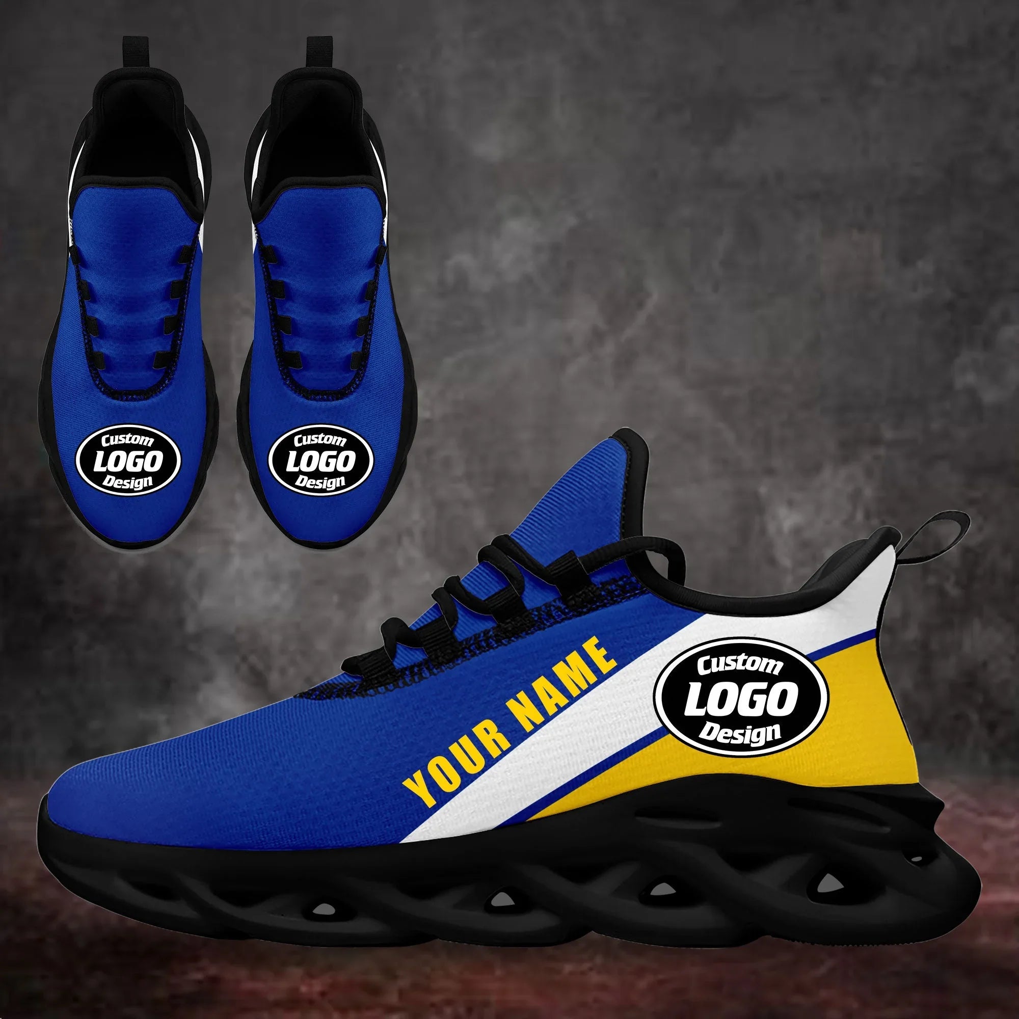 Custom Blue Yellow Jersey MaxSoul Shoes and Hat Combo Offer Personalized ZH-bd0b007e-a0 - Coolcustomize