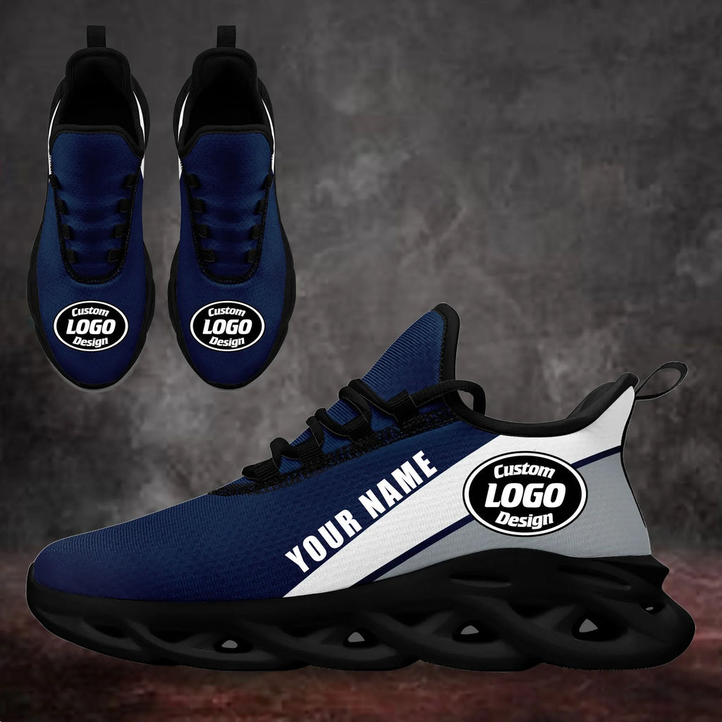 Custom Blue Grey Jersey MaxSoul Shoes and Hat Combo Offer Personalized ZH-bd0b007e-ad - Coolcustomize
