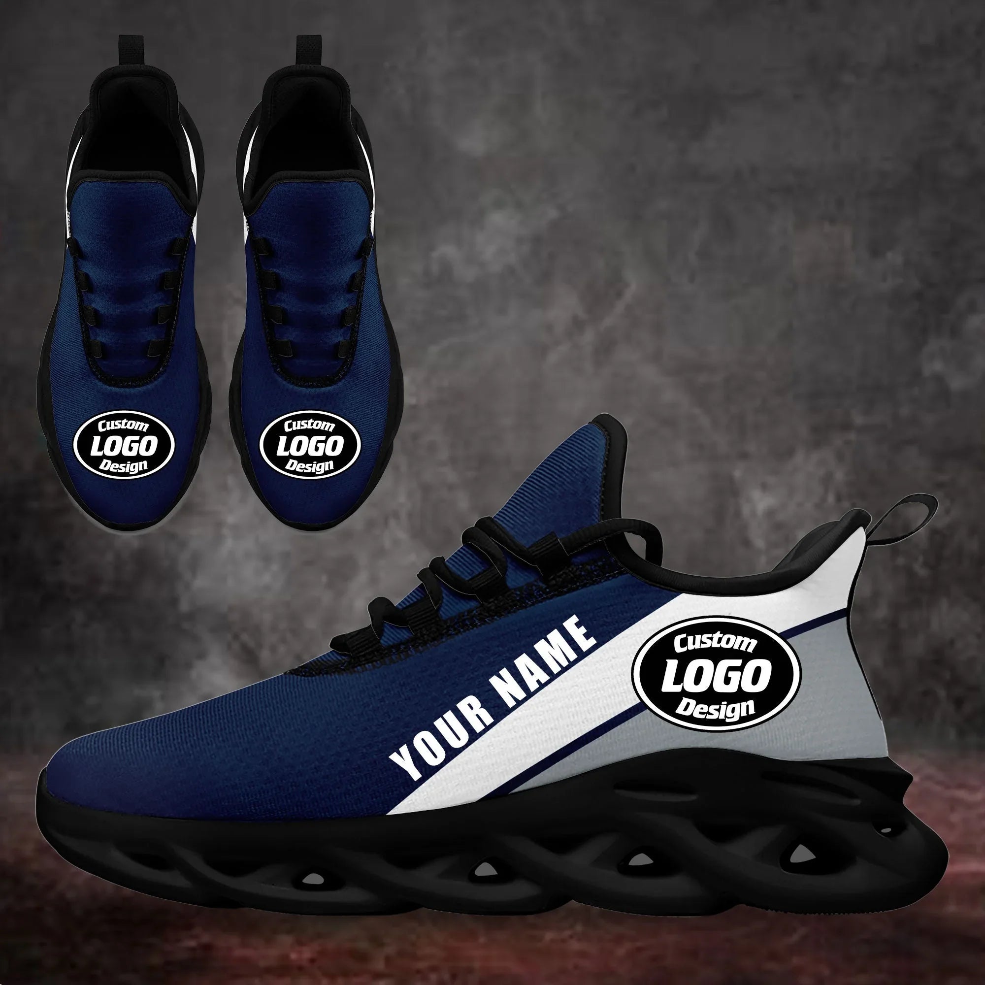 Custom Blue Grey Jersey MaxSoul Shoes and Hat Combo Offer Personalized ZH-bd0b007e-ad - Coolcustomize