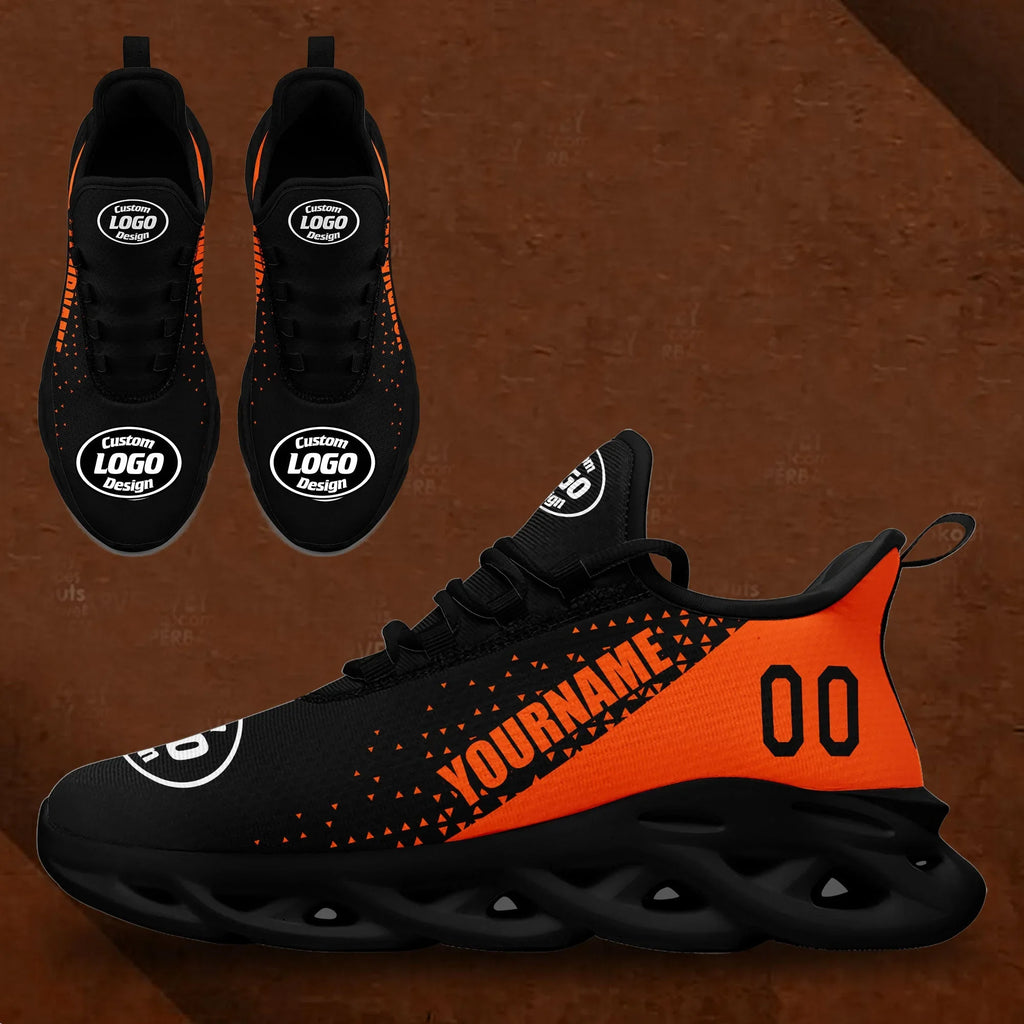 Custom Black Orange Jersey MaxSoul Shoes and Hat Combo Offer Personalized ZH-D0b0087-b - Coolcustomize
