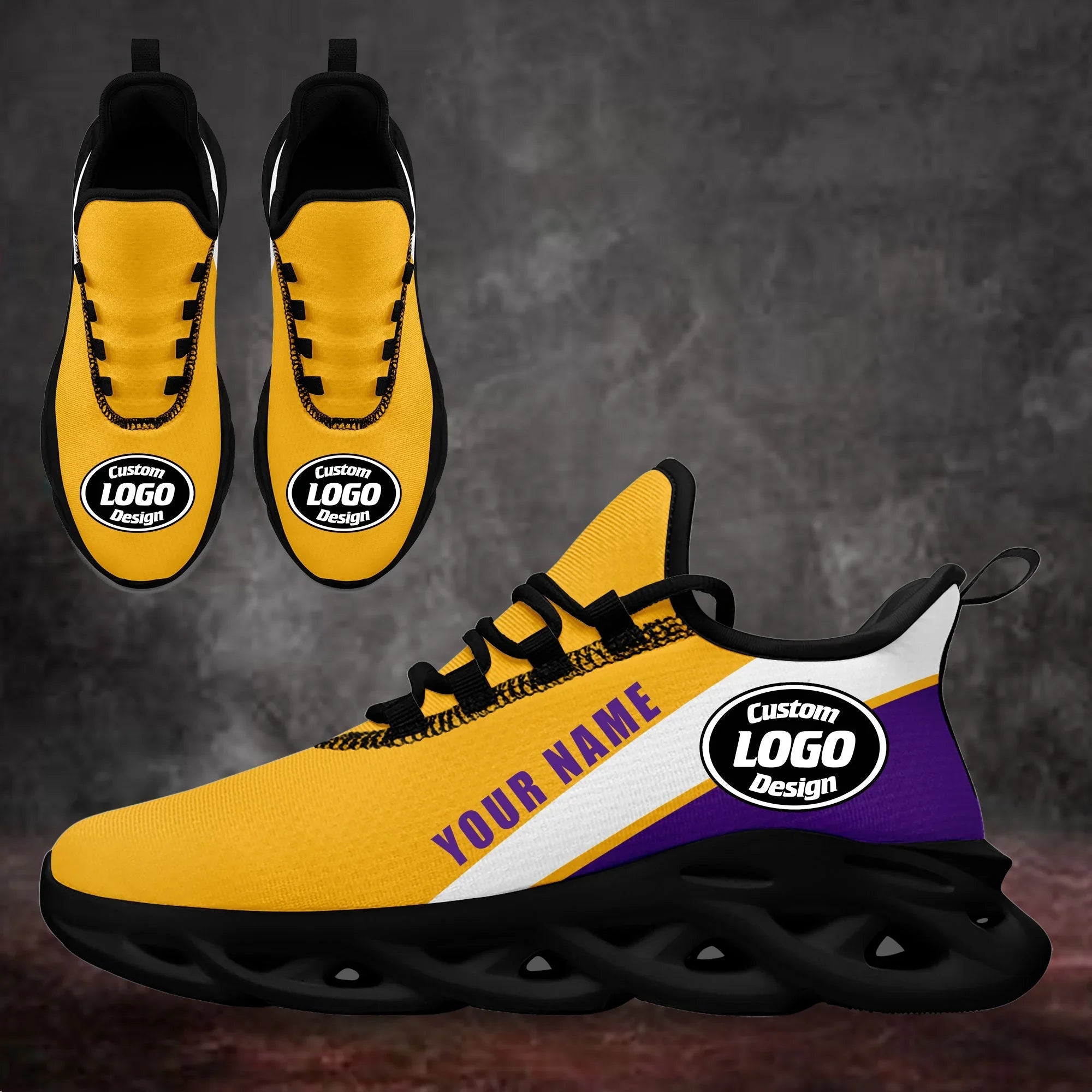 Custom Yellow Purple Jersey MaxSoul Shoes and Hat Combo Offer Personalized ZH-bd0b007e-7 - Coolcustomize