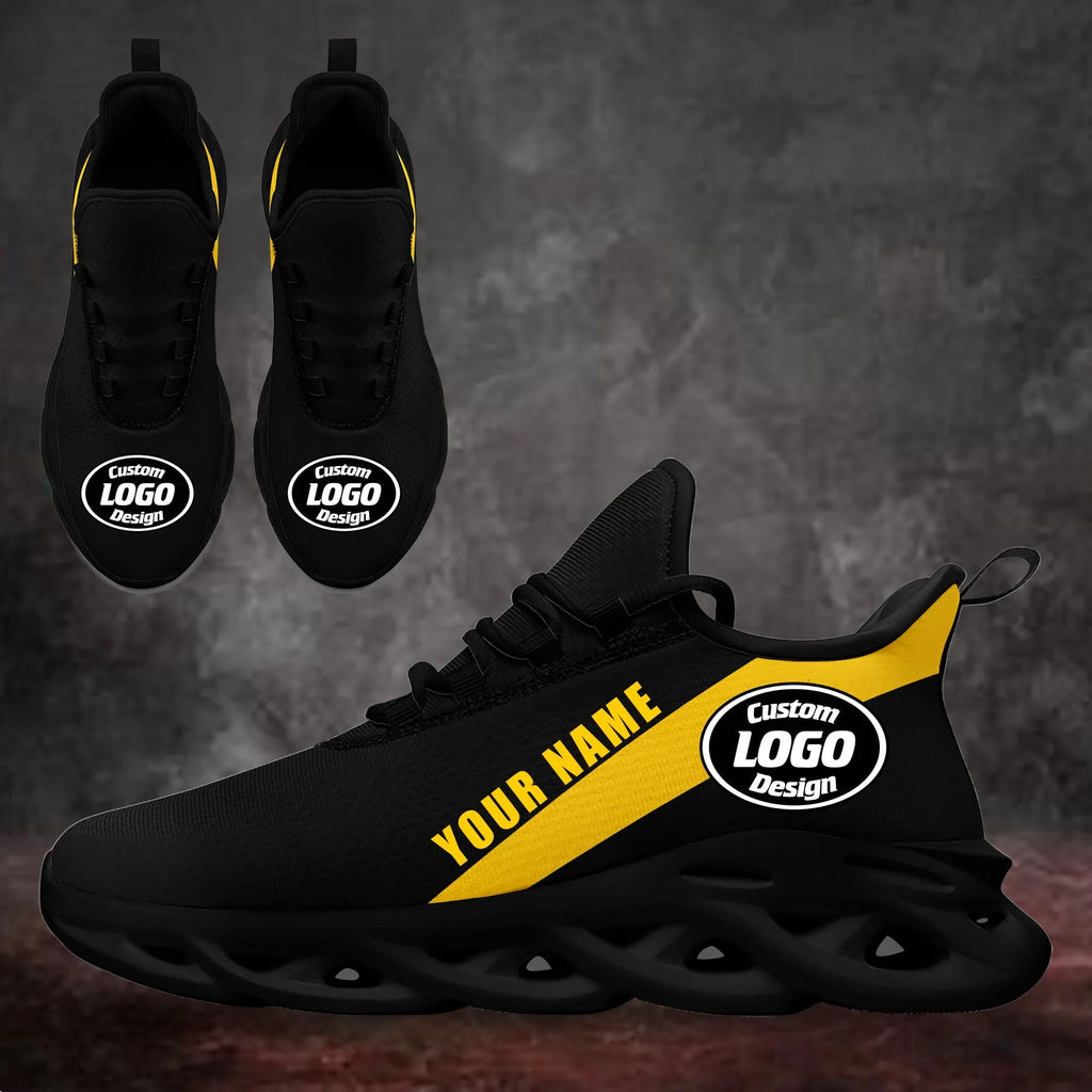 Custom Yellow Black Jersey MaxSoul Shoes and Hat Combo Offer Personalized ZH-bd0b007e-c - Coolcustomize