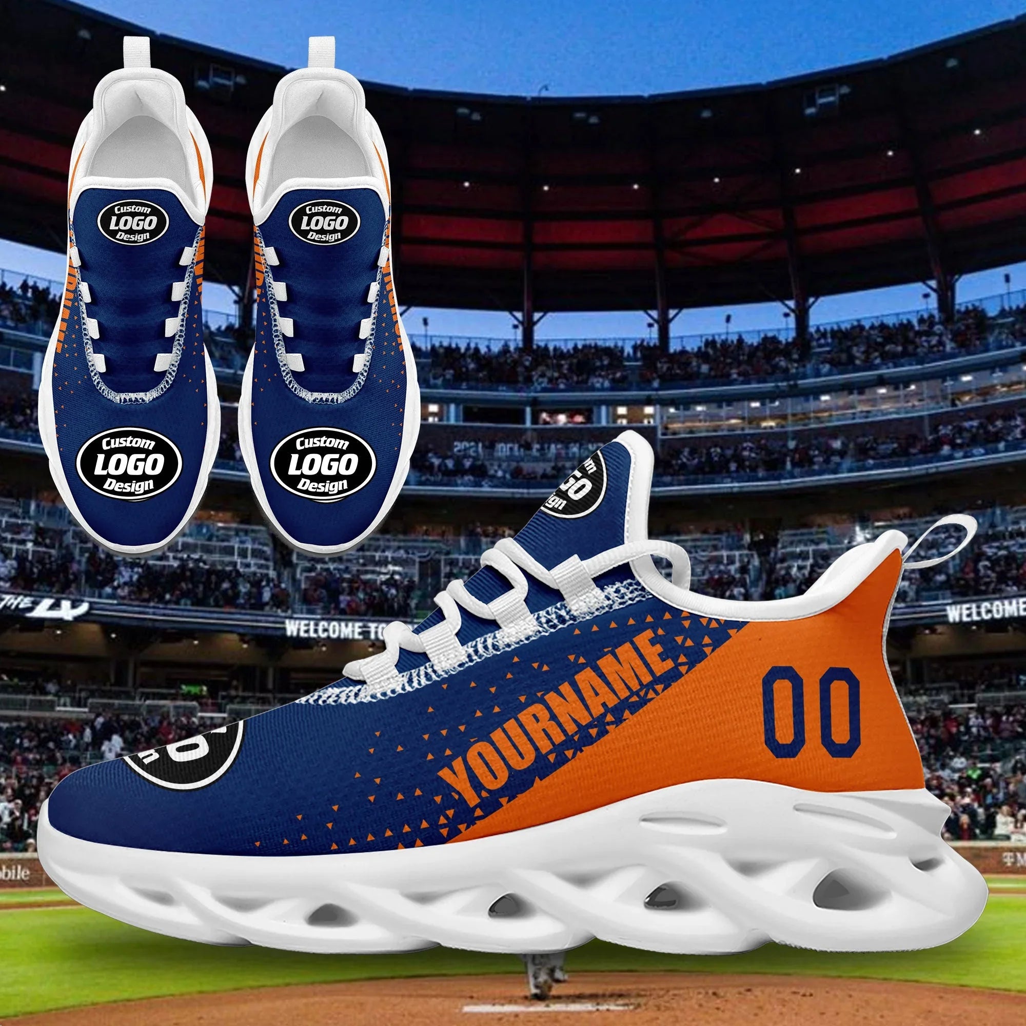 Custom Blue Orange Jersey MaxSoul Shoes and Hat Combo Offer Personalized ZH-D0b0090-c - Coolcustomize