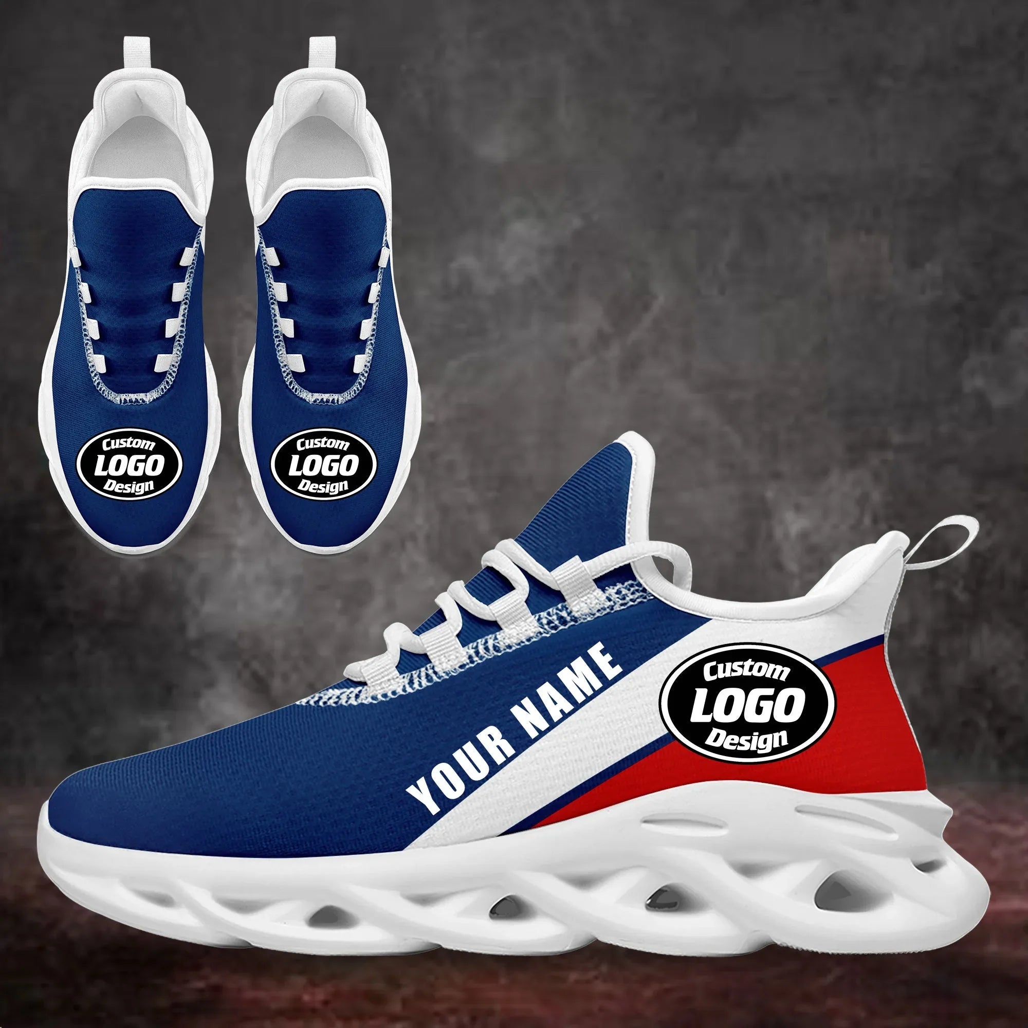 Custom Blue Red Jersey MaxSoul Shoes and Hat Combo Offer Personalized ZH-bd0b007e-f - Coolcustomize