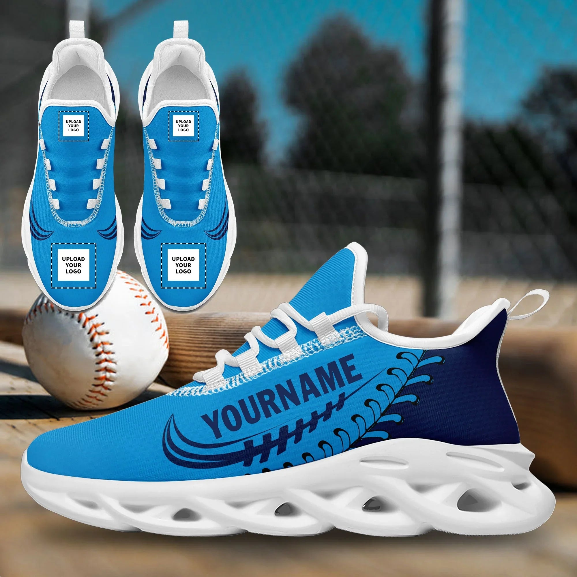 Custom Blue Jersey MaxSoul Shoes and Hat Combo Offer Personalized ZH-bd0b00e0-cc - Coolcustomize