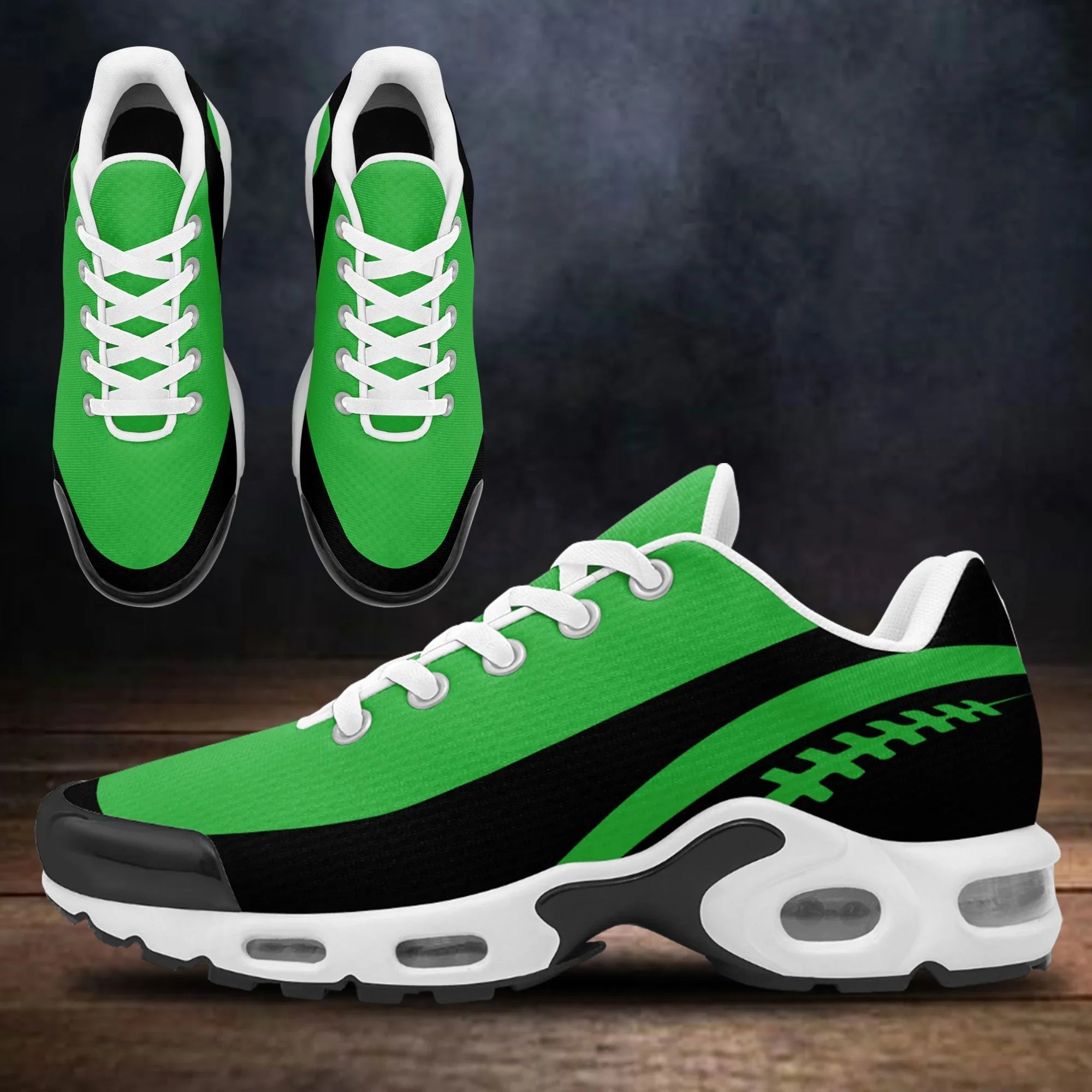 Custom Green Black TN Shoes Personalized Sneakers TN-D020077-1 - Coolcustomize