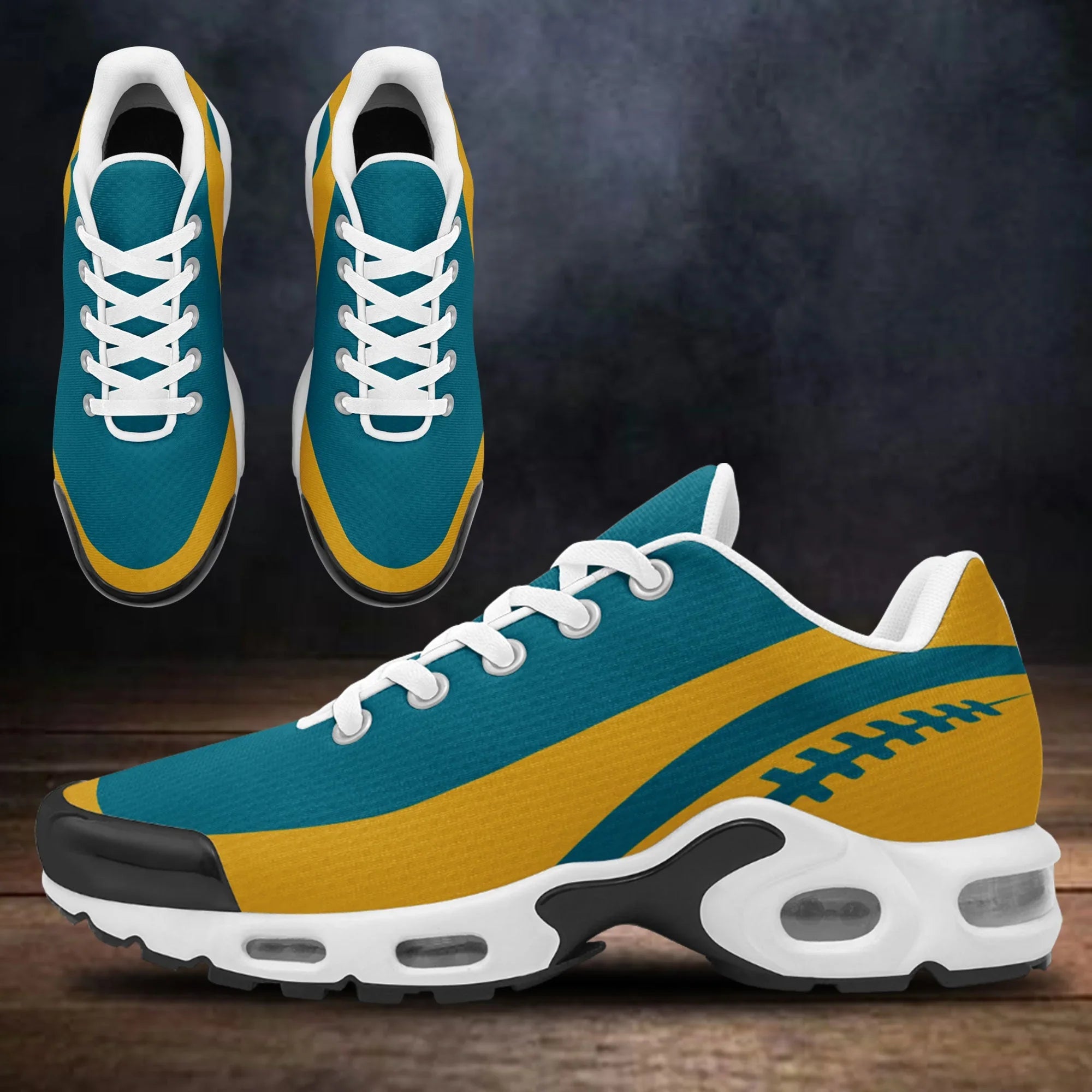 Custom Cyan Yellow TN Shoes Personalized Sneakers TN-D020077-16 - Coolcustomize
