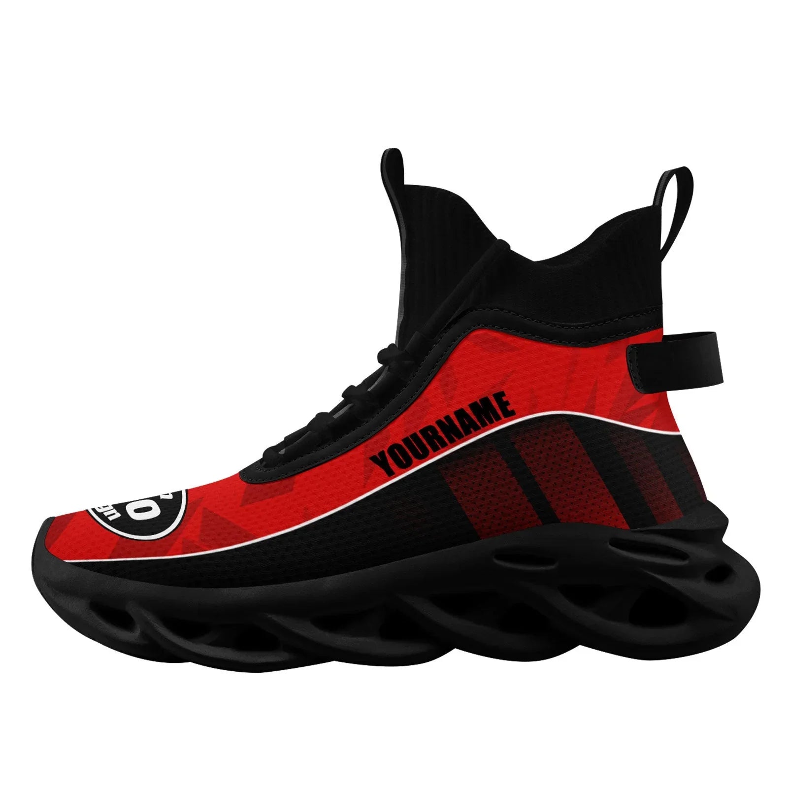 Custom Black Red Maxsoul Shoes Personalized Sneaker FN029A-D020158-2 - Coolcustomize