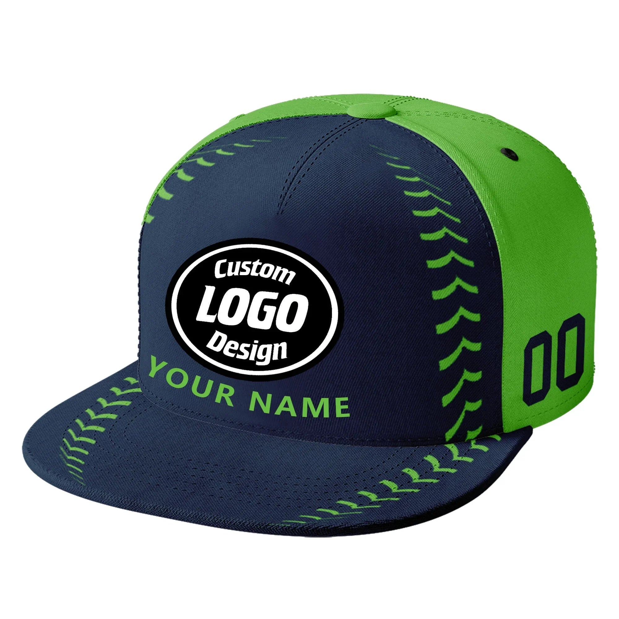 Custom Sport Design Hat Stitched Adjustable Snapback Personalized Baseball Cap PR067B-bd0b00d9-ae - Coolcustomize
