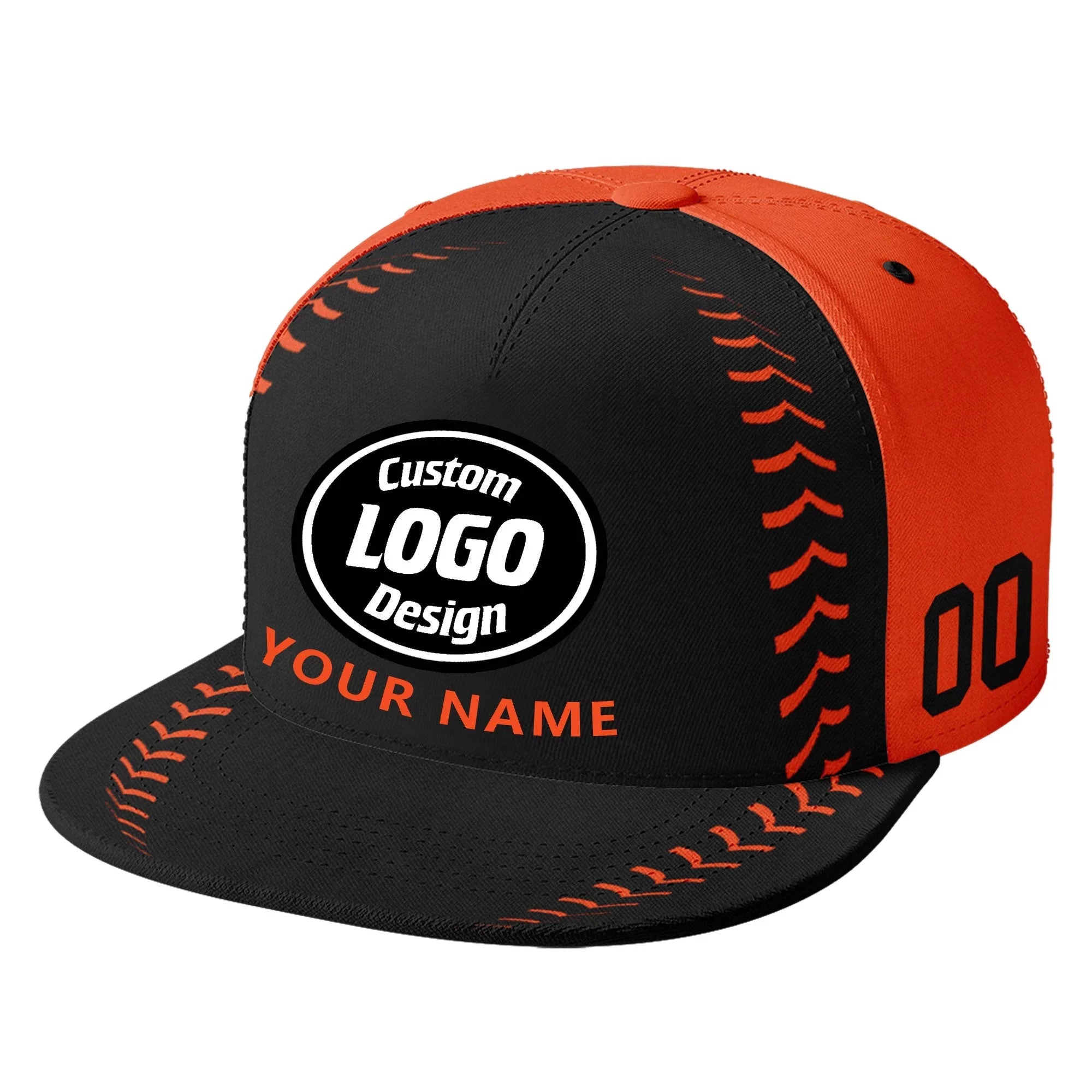 Custom Sport Design Hat Stitched Adjustable Snapback Personalized Baseball Cap PR067B-bd0b00d9-b0 - Coolcustomize