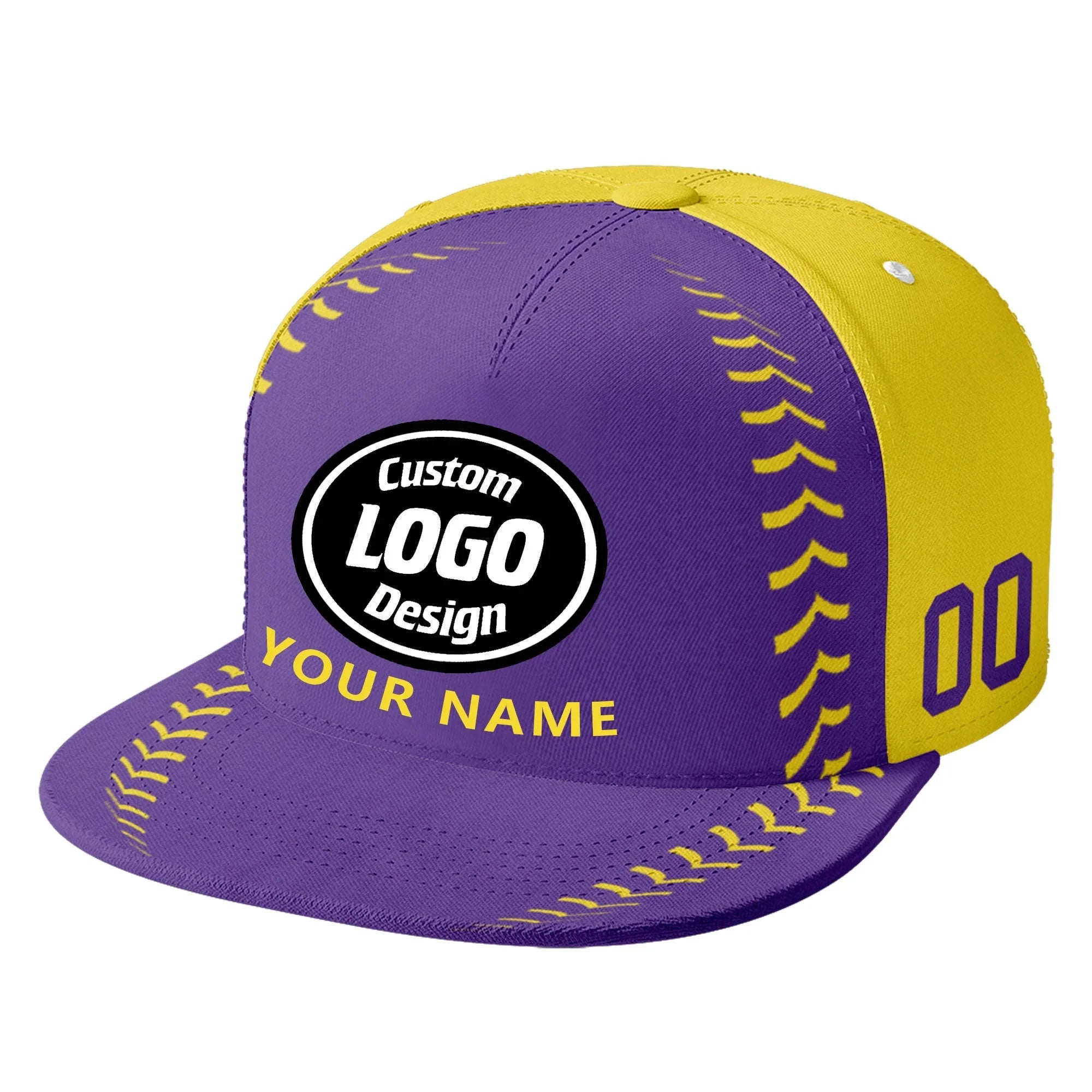 Custom Sport Design Hat Stitched Adjustable Snapback Personalized Baseball Cap PR067B-bd0b00d9-a9 - Coolcustomize