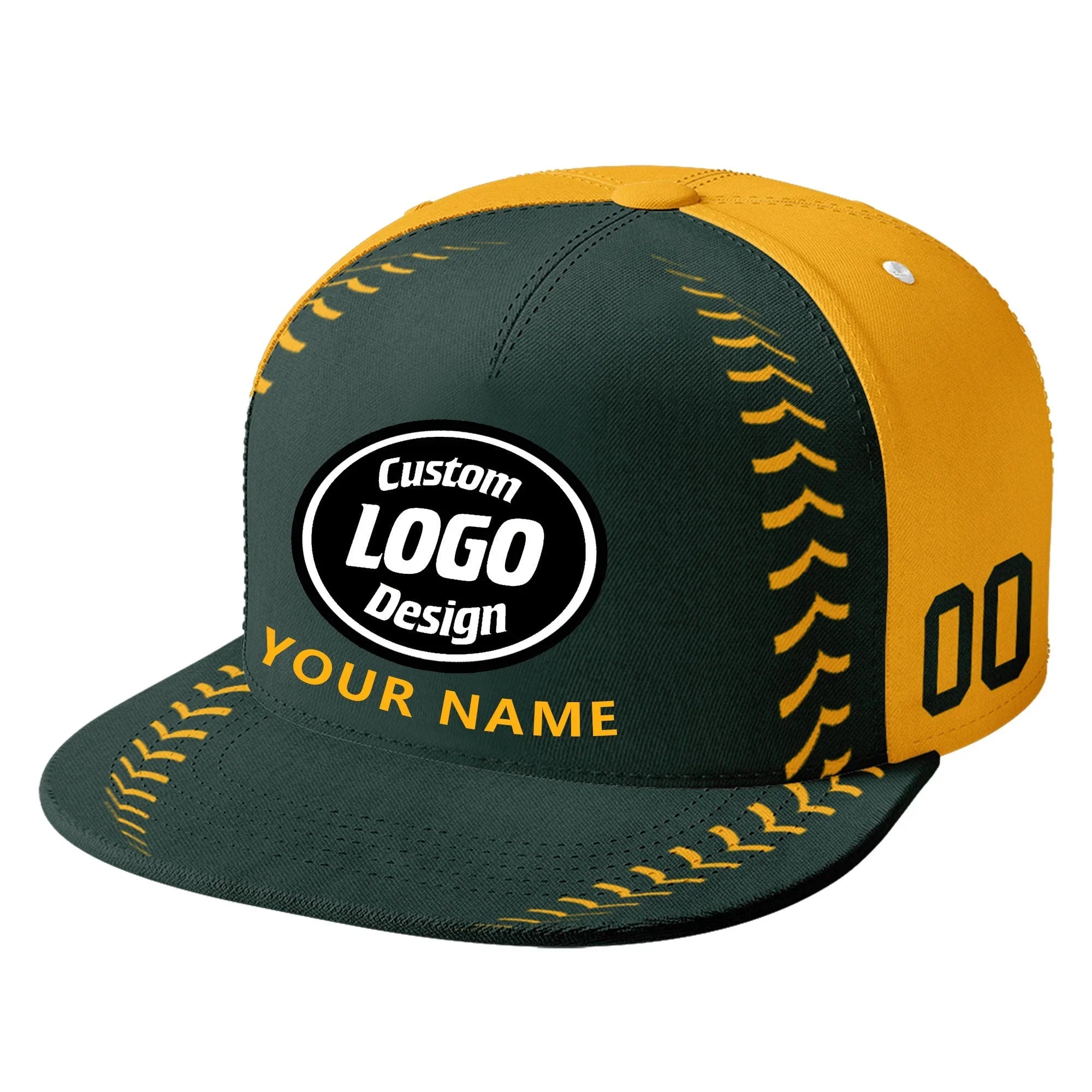 Custom Sport Design Hat Stitched Adjustable Snapback Personalized Baseball Cap PR067B-bd0b00d9-c - Coolcustomize