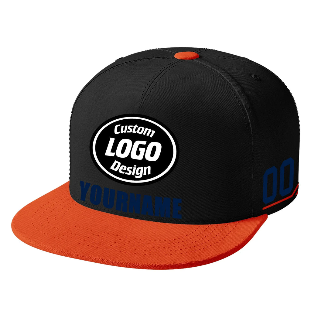Custom Black Orange Jersey MaxSoul Shoes and Hat Combo Offer Personalized ZH-bd0b007e-a - Coolcustomize