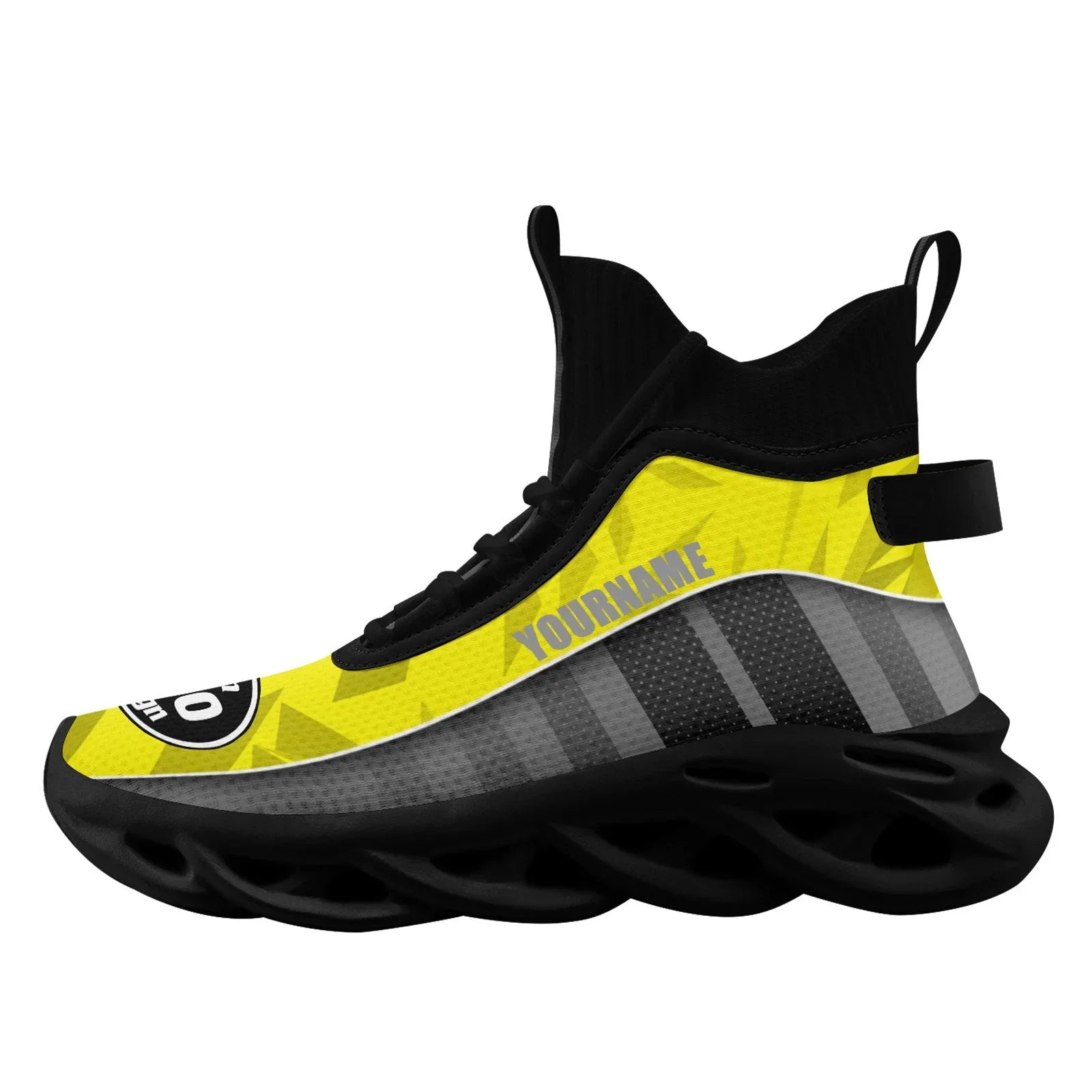 Custom Gray Yellow Maxsoul Shoes Personalized Sneaker FN029A-D020158-9 - Coolcustomize