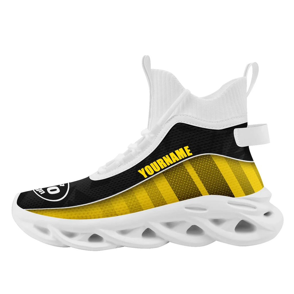 Custom Black Yellow Maxsoul Shoes Personalized Sneaker FN029A-D020158-7 - Coolcustomize