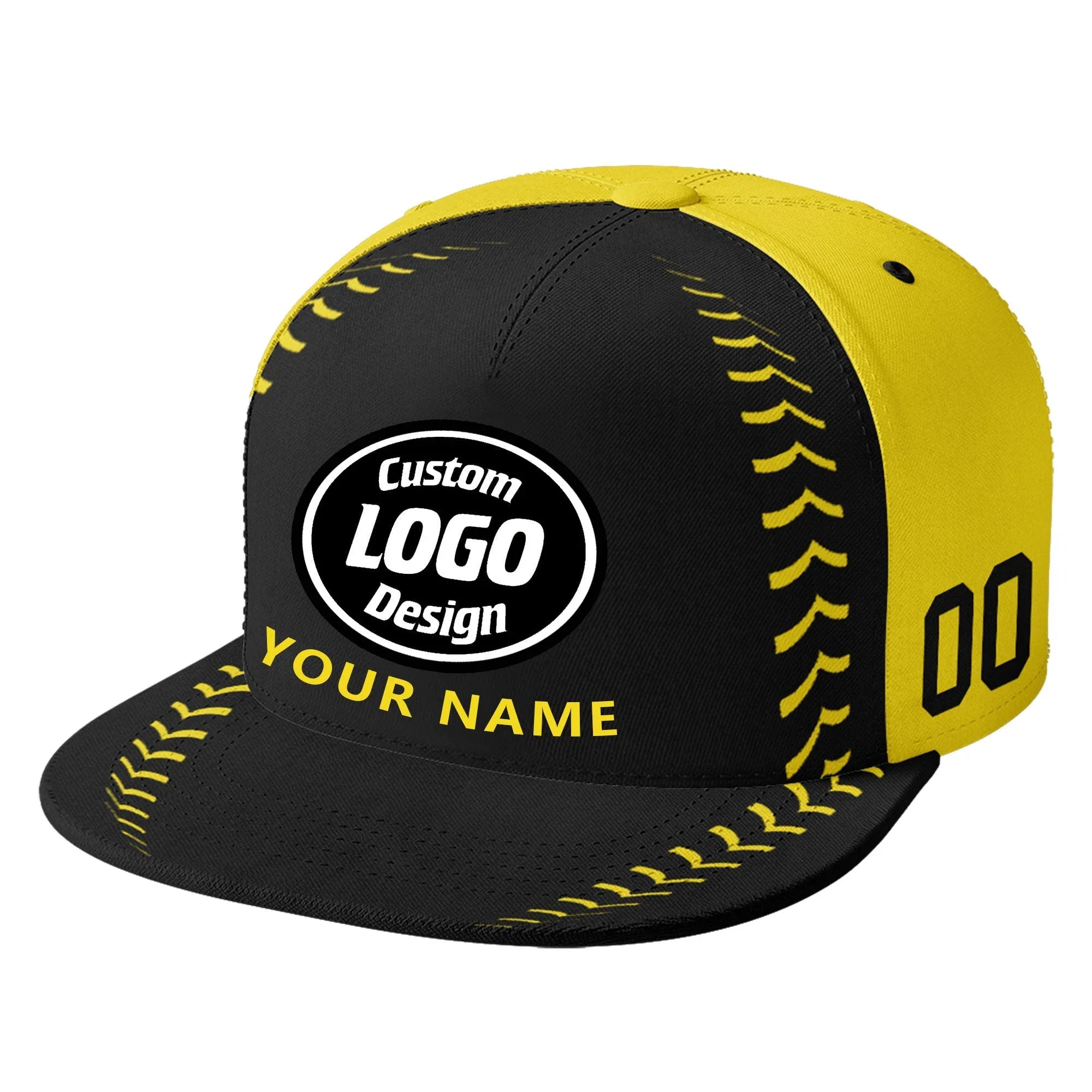 Custom Sport Design Hat Stitched Adjustable Snapback Personalized Baseball Cap PR067B-bd0b00d9-b7 - Coolcustomize