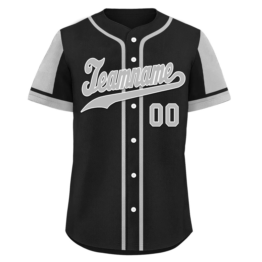 Custom Black Gray Raglan Sleeves Personalized Authentic Baseball Jersey BSBJ01-D017175 - Coolcustomize