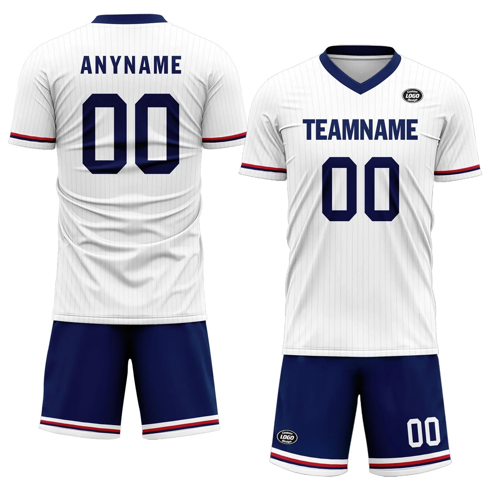 Custom England White Blue Soccer Sets Jersey Personalized SCJ101-D06144 - Coolcustomize