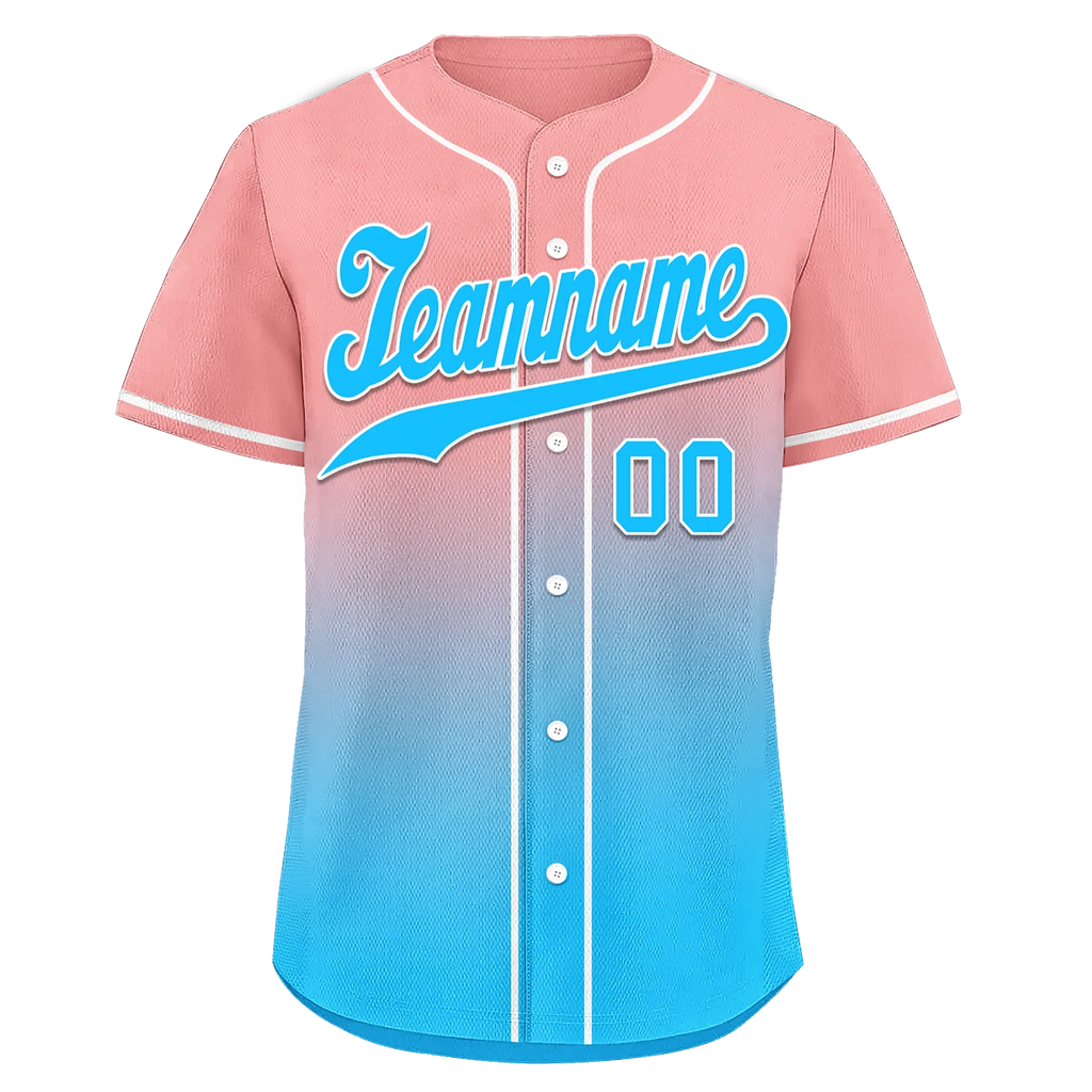 Custom Pink Blue Fade Fashion Personalized Authentic Baseball Jersey BSBJ01-D0a70f8 - Coolcustomize