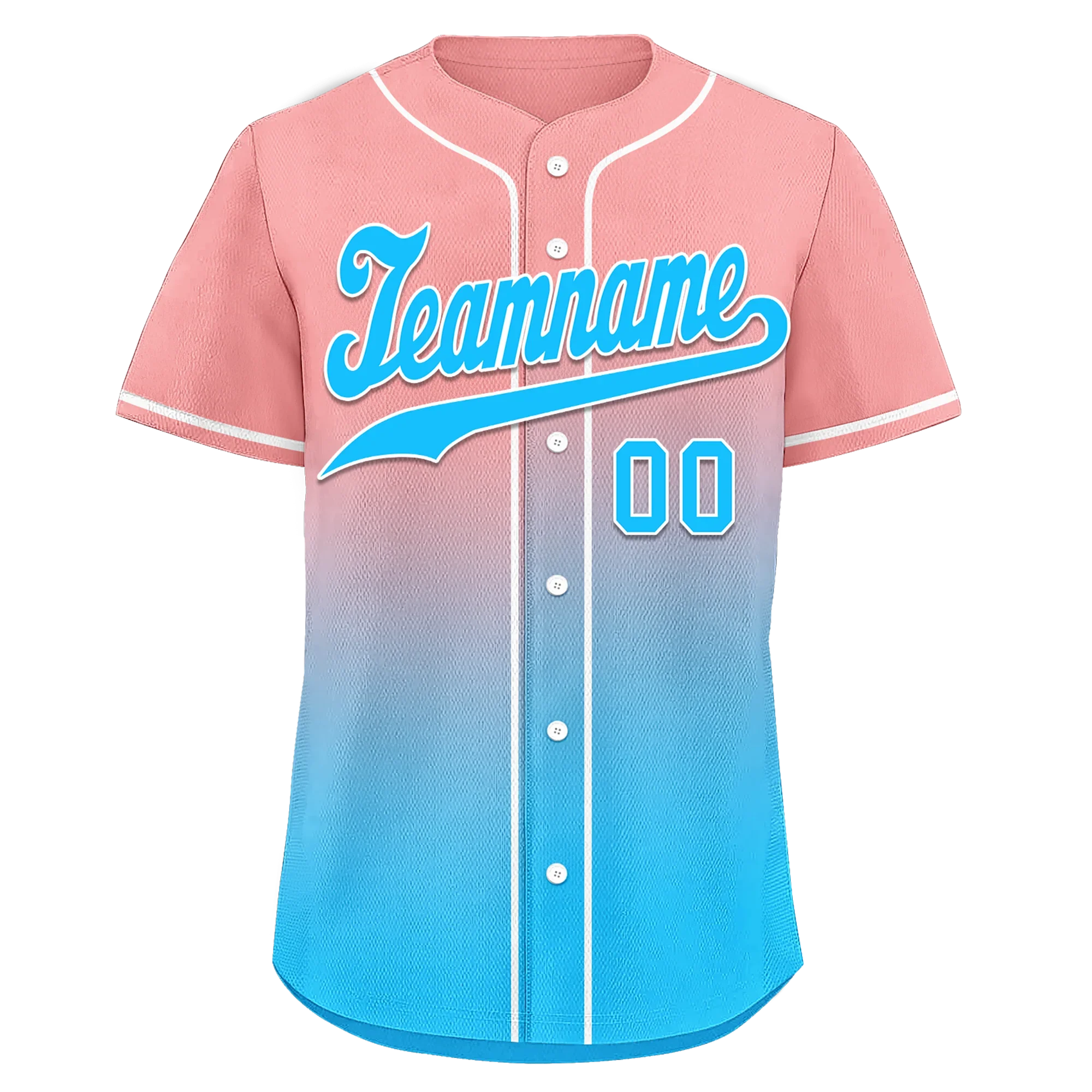 Custom Pink Blue Fade Fashion Personalized Authentic Baseball Jersey BSBJ01-D0a70f8 - Coolcustomize