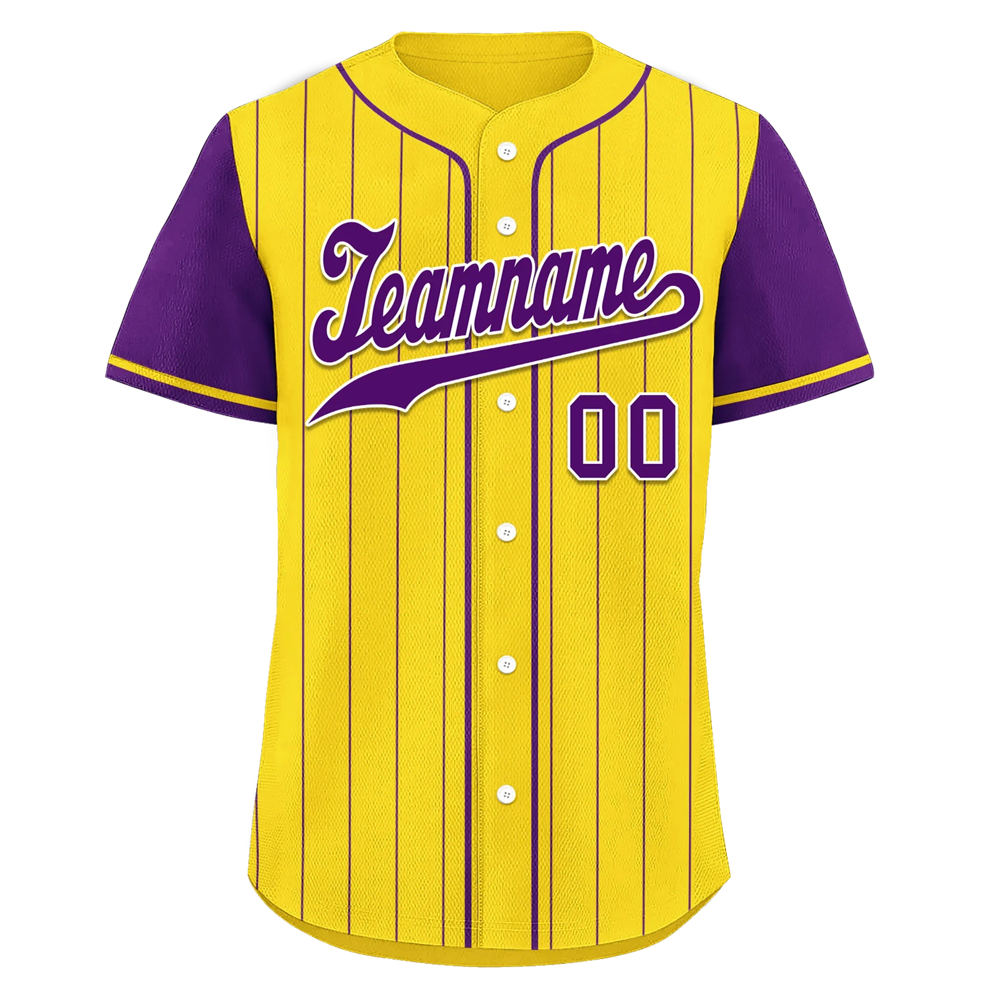 Custom Gold Purple Stripe Fashion Personalized Authentic Baseball Jersey BSBJ01-D017219 - Coolcustomize