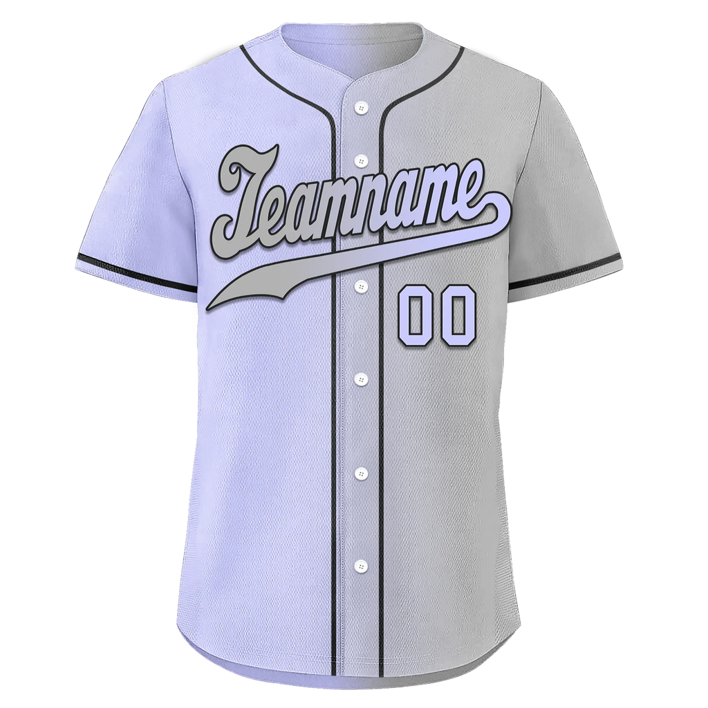 Custom Purple Grey Gradient Fashion Personalized Authentic Baseball Jersey BSBJ01-D0a7a0f - Coolcustomize