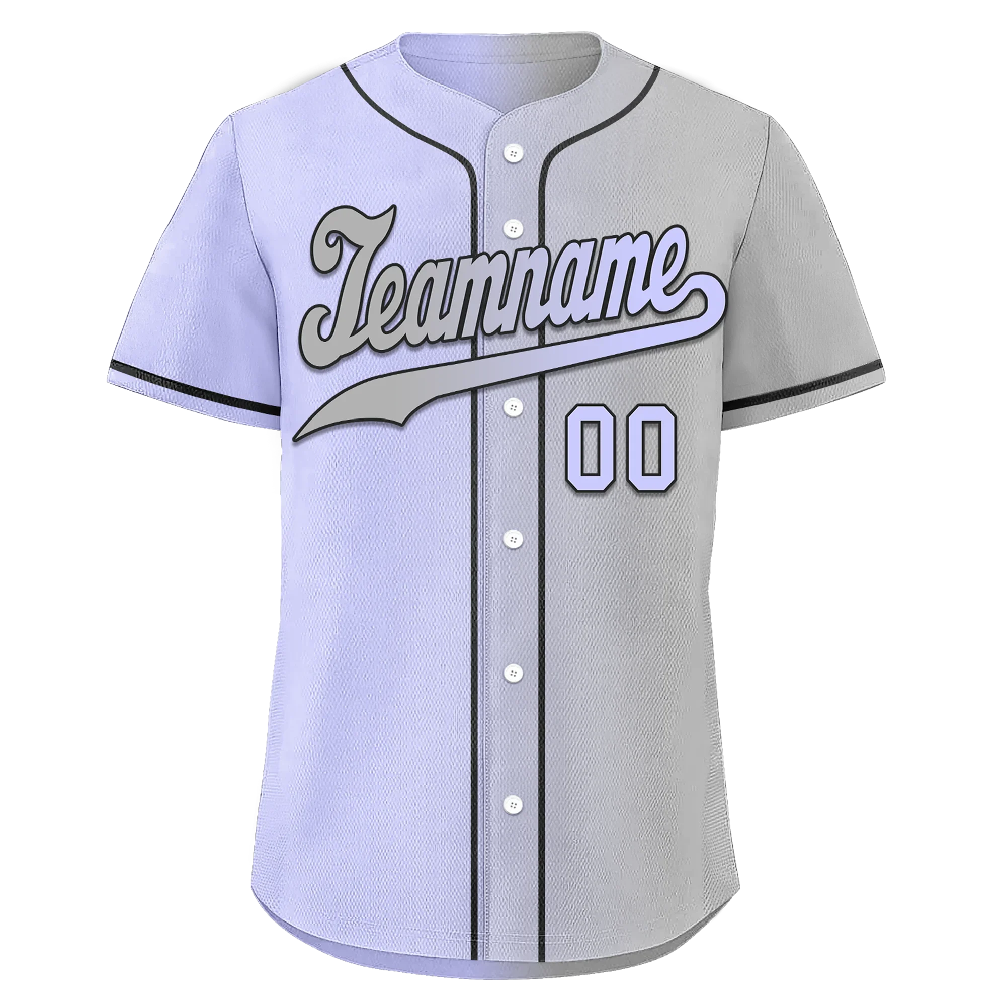 Custom Purple Grey Gradient Fashion Personalized Authentic Baseball Jersey BSBJ01-D0a7a0f - Coolcustomize