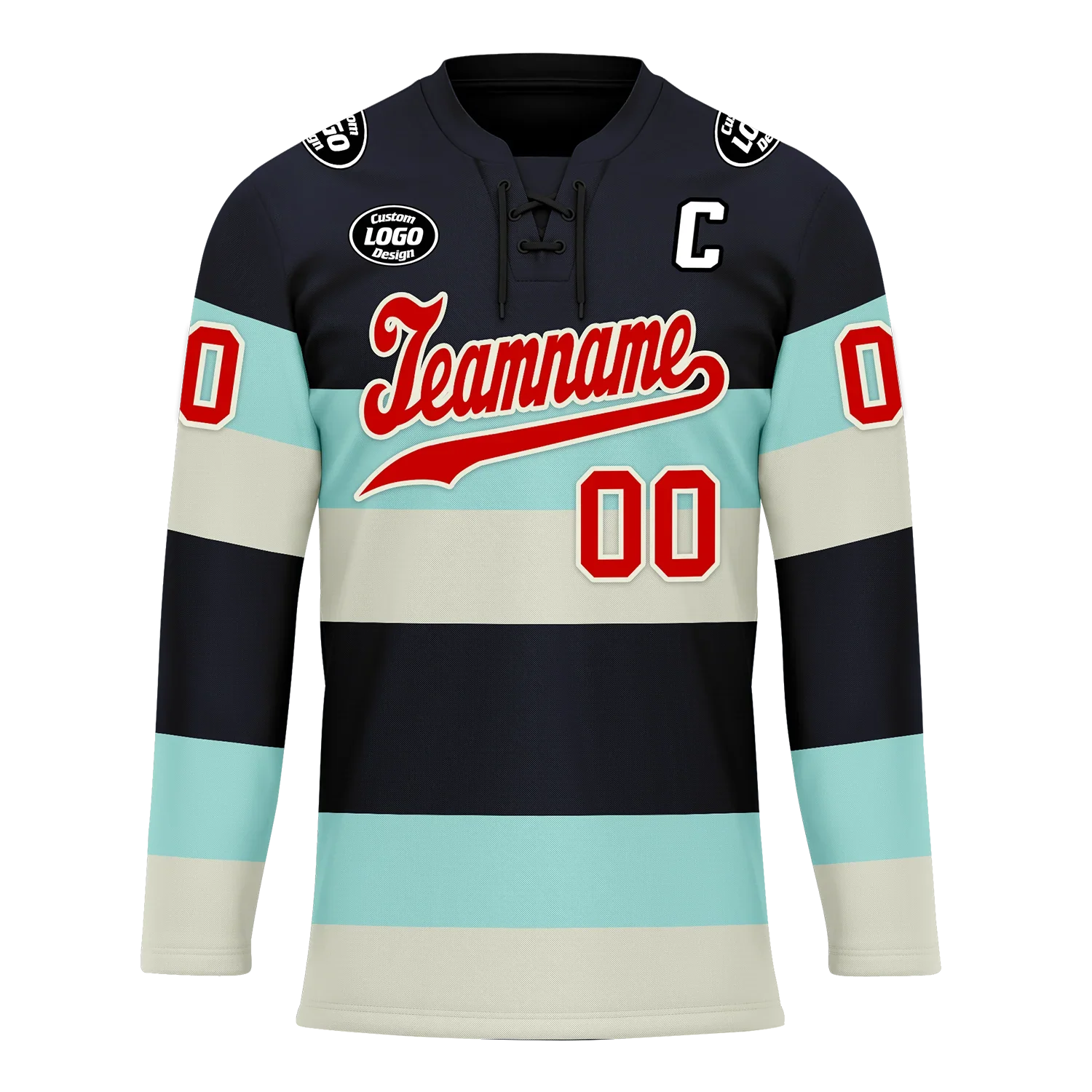 Custom Black White Personalized Hockey Jersey HCKJ01-D0a70db - Coolcustomize