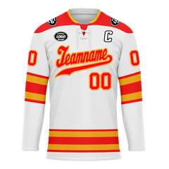 Custom White Red Personalized Hockey Jersey HCKJ01-D0a70cf