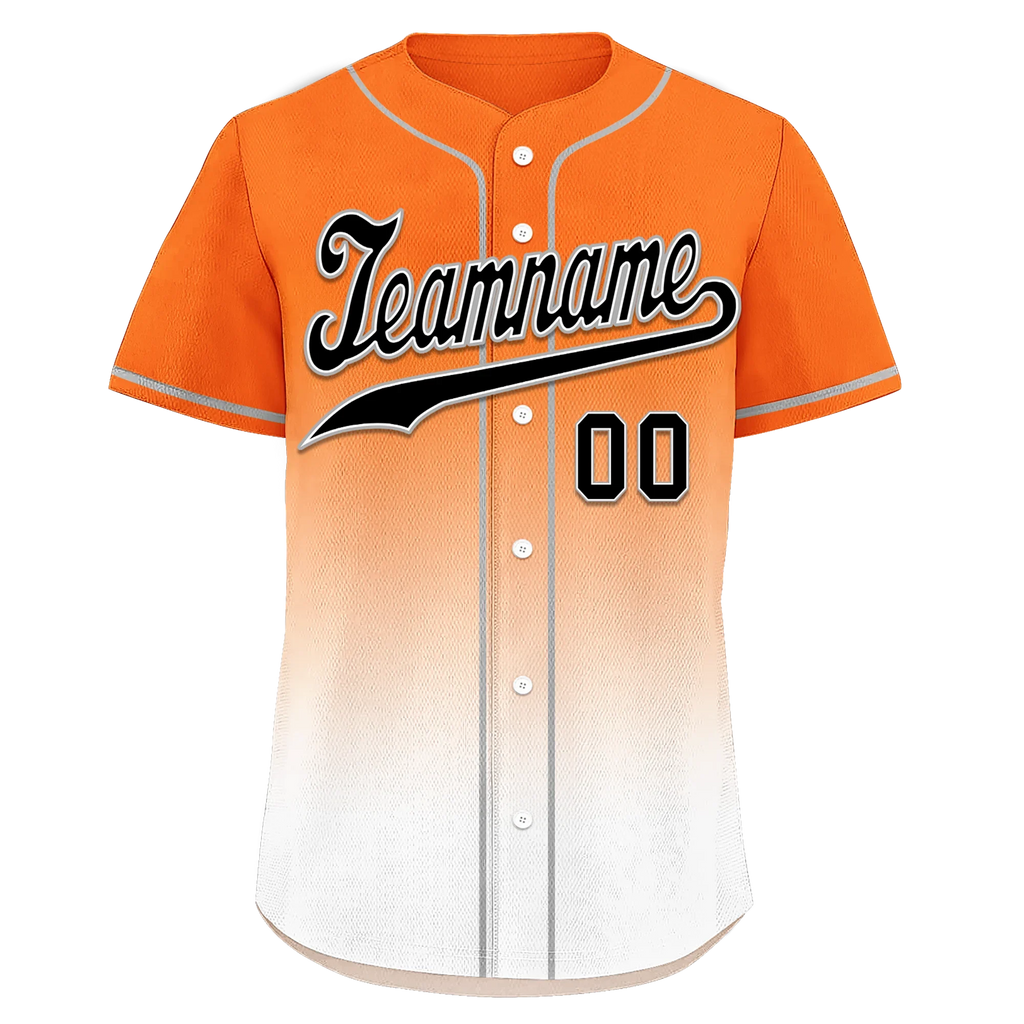 Custom Orange White Fade Fashion Personalized Authentic Baseball Jersey BSBJ01-D0a70dd - Coolcustomize