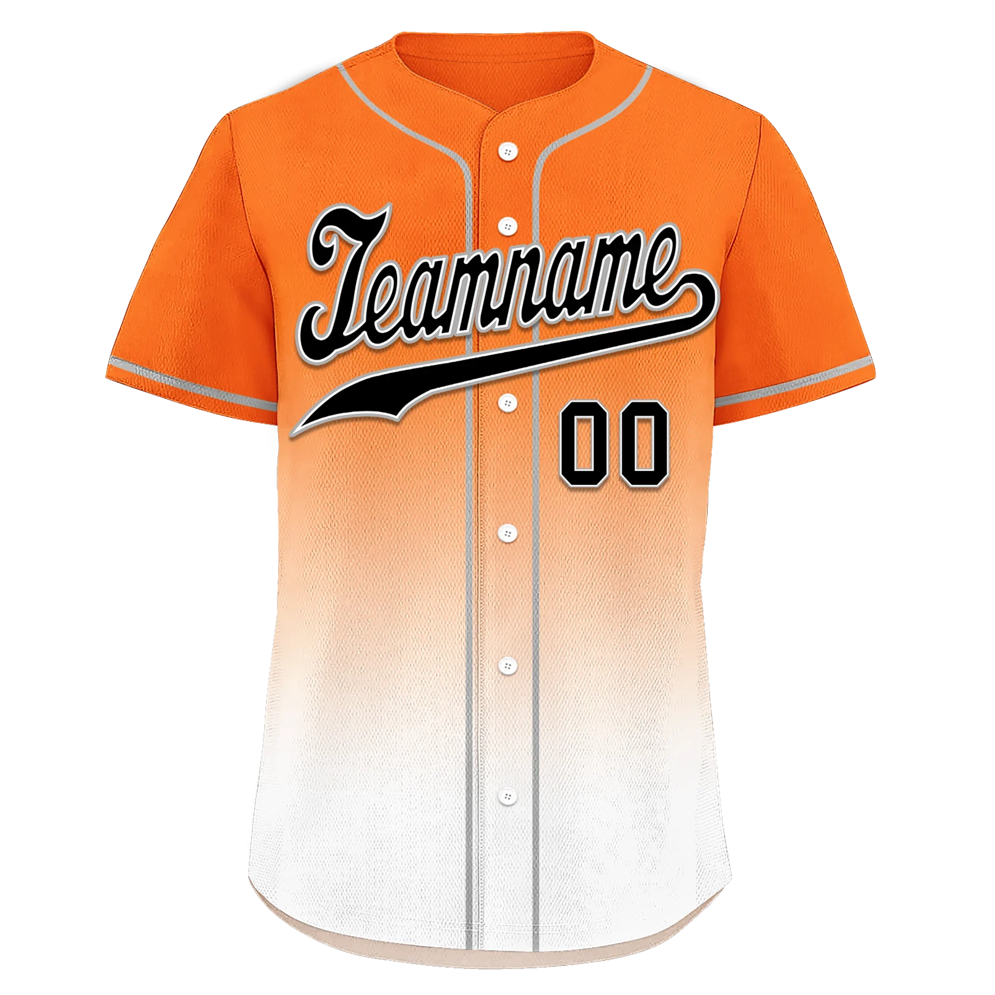 Custom Orange White Fade Fashion Personalized Authentic Baseball Jersey BSBJ01-D0a70dd - Coolcustomize