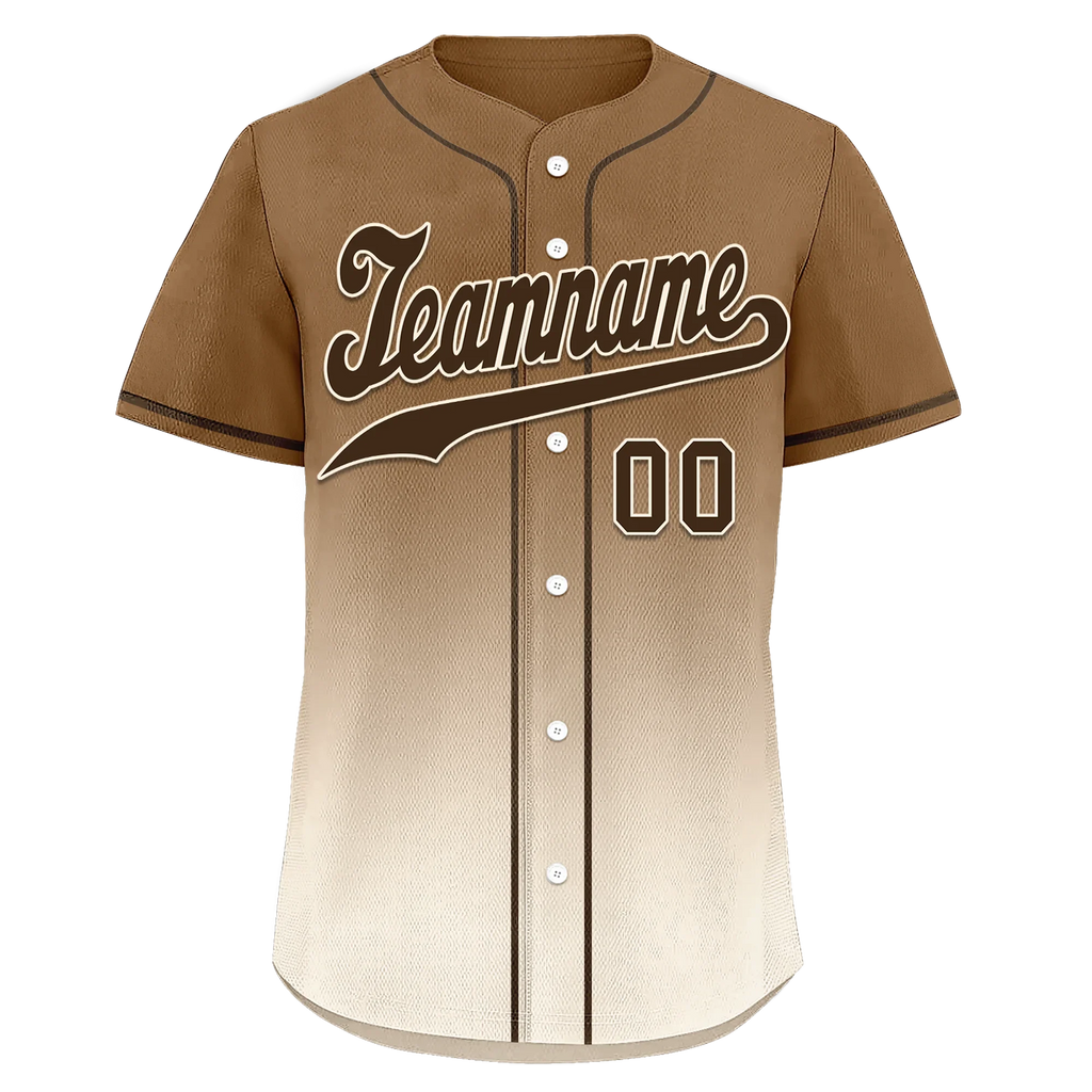 Custom Brown White Fade Fashion Personalized Authentic Baseball Jersey BSBJ01-D0a70fe - Coolcustomize