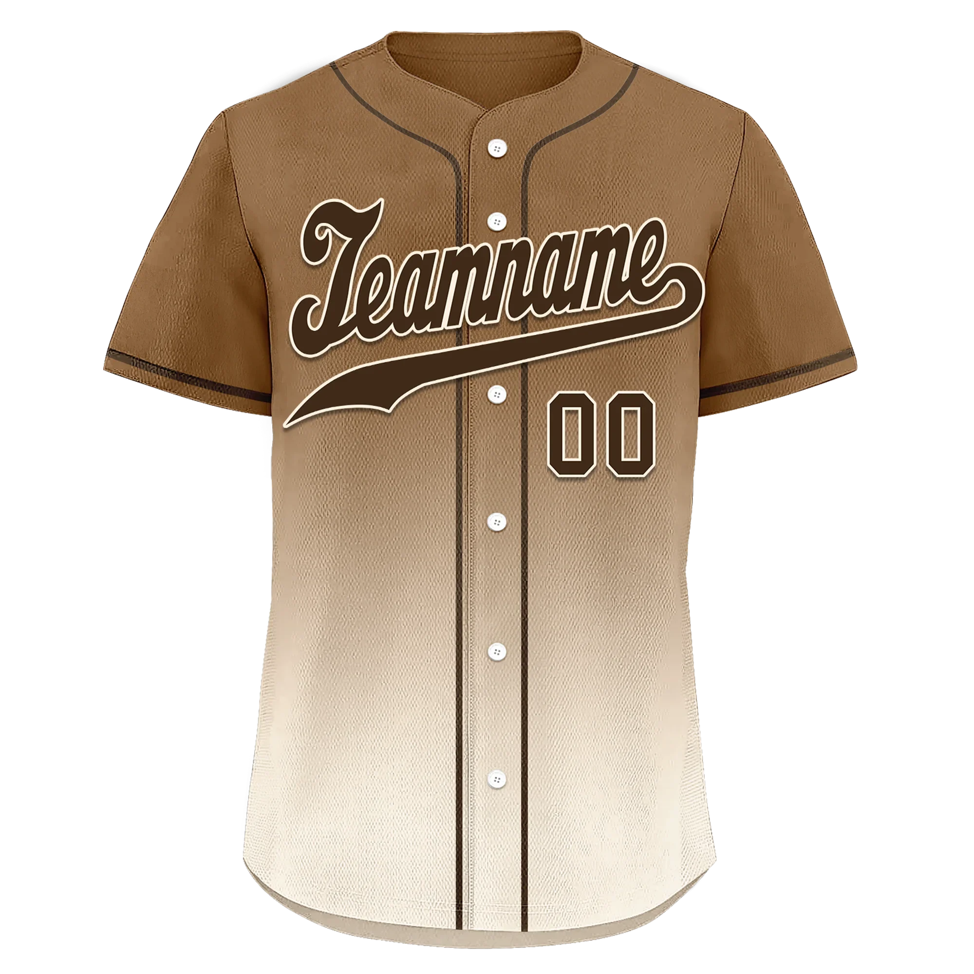Custom Brown White Fade Fashion Personalized Authentic Baseball Jersey BSBJ01-D0a70fe - Coolcustomize