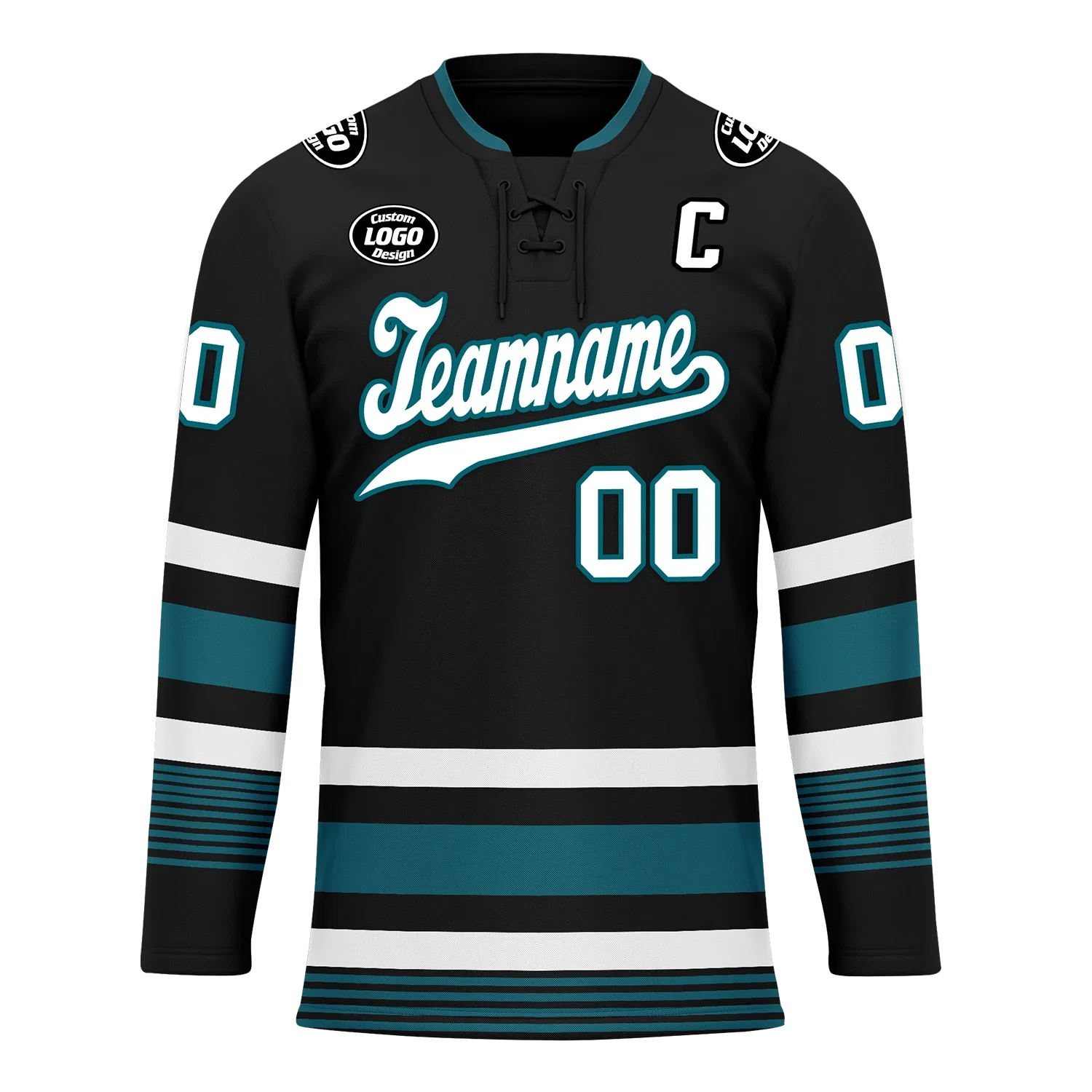 Custom Black Personalized Hockey Jersey HCKJ01-D0a70d0 - Coolcustomize